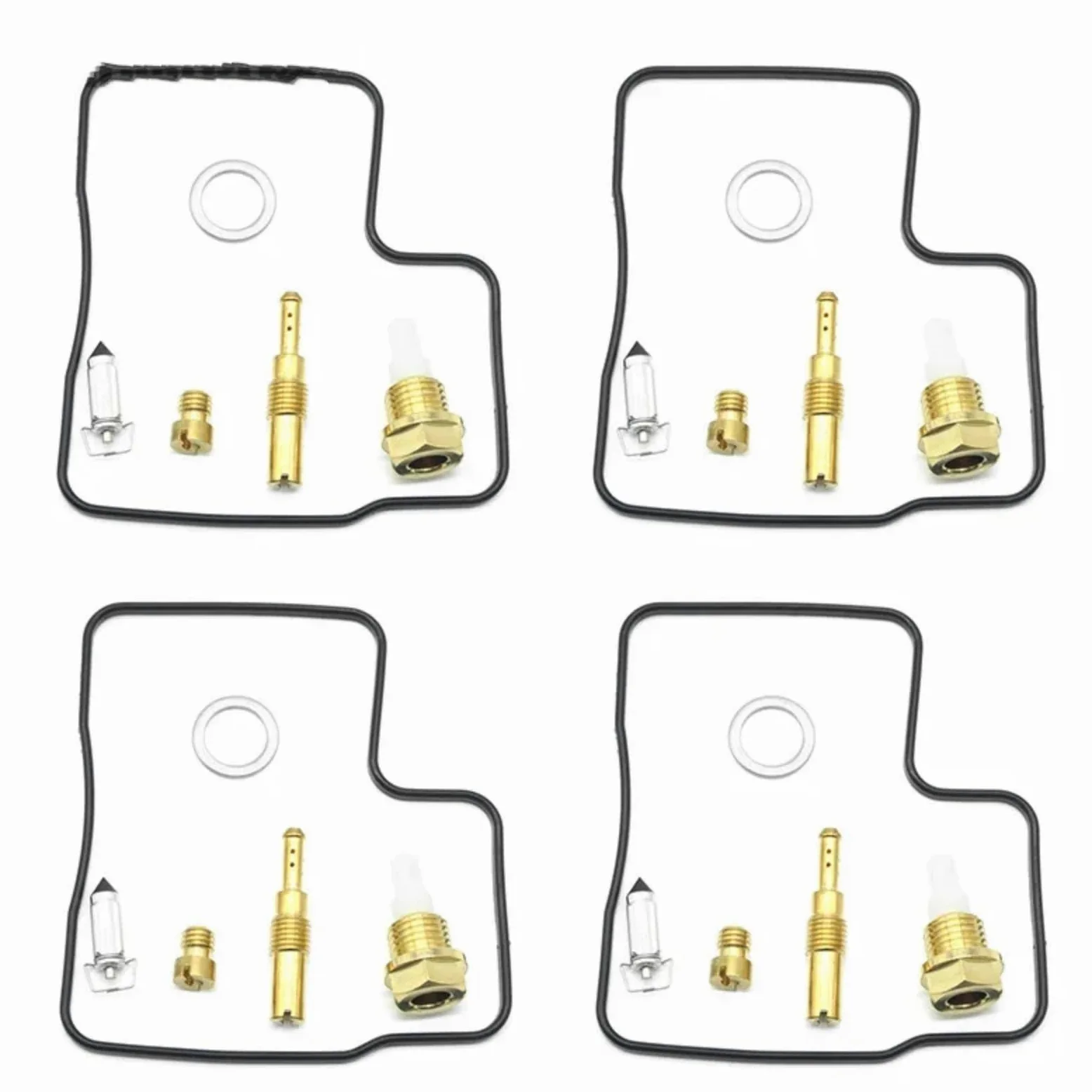 Kit Carburador Repuesto Kit Reparación Carburador Para CBR1000F Para Hurricane 1987-1991 Junta De Cámara De Carburador Válvula De Flotador Aguja Flotador Diafragma Vacío(4 carb kits)