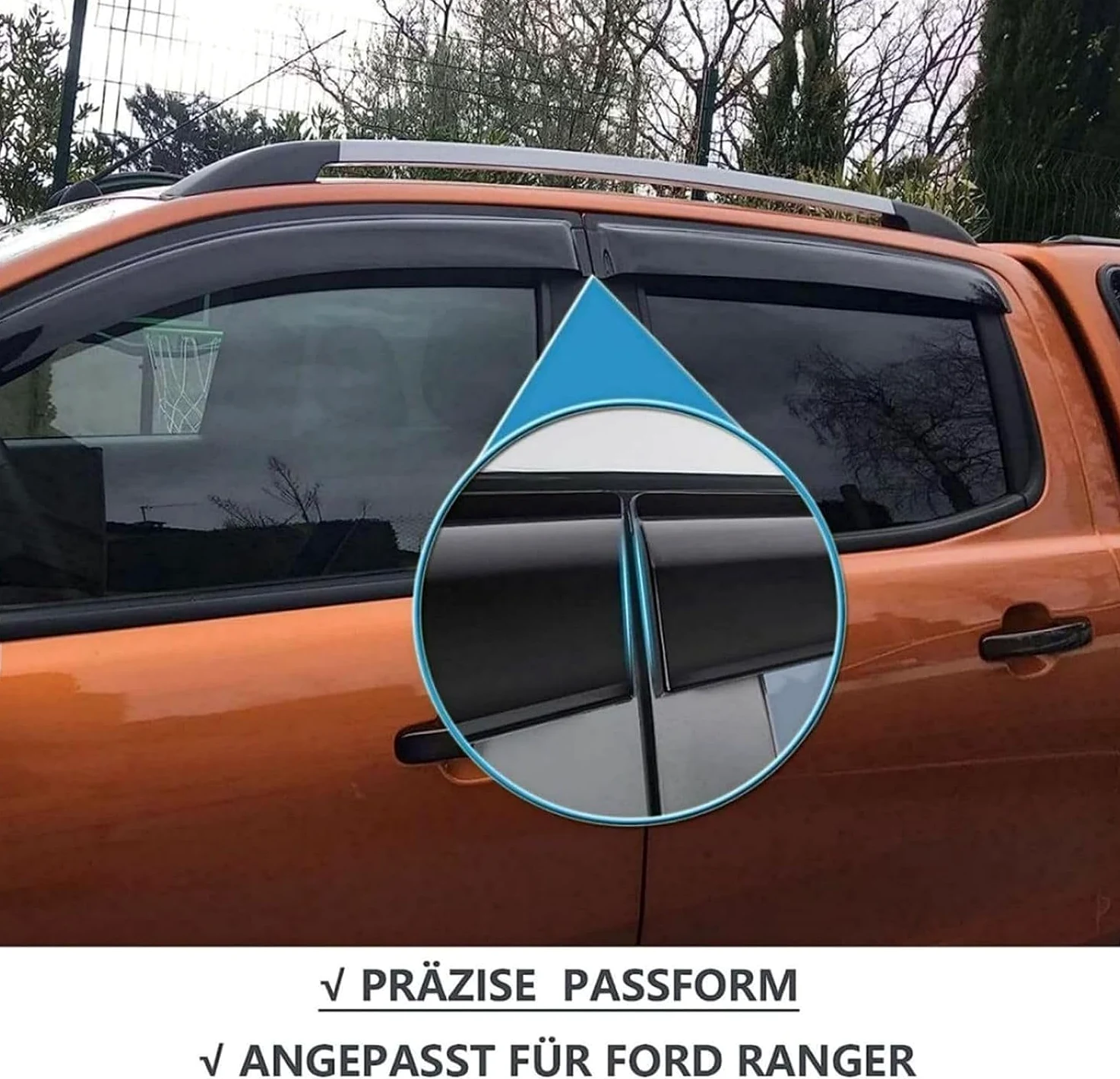 ACRUZ 4 Piezas Cortavientos para Toyota Land Cruiser Prado J120 2003-2009, Derivabrisas, Deflectores de Viento, Deflectores de Aire, Escudo Lluvia Viseras