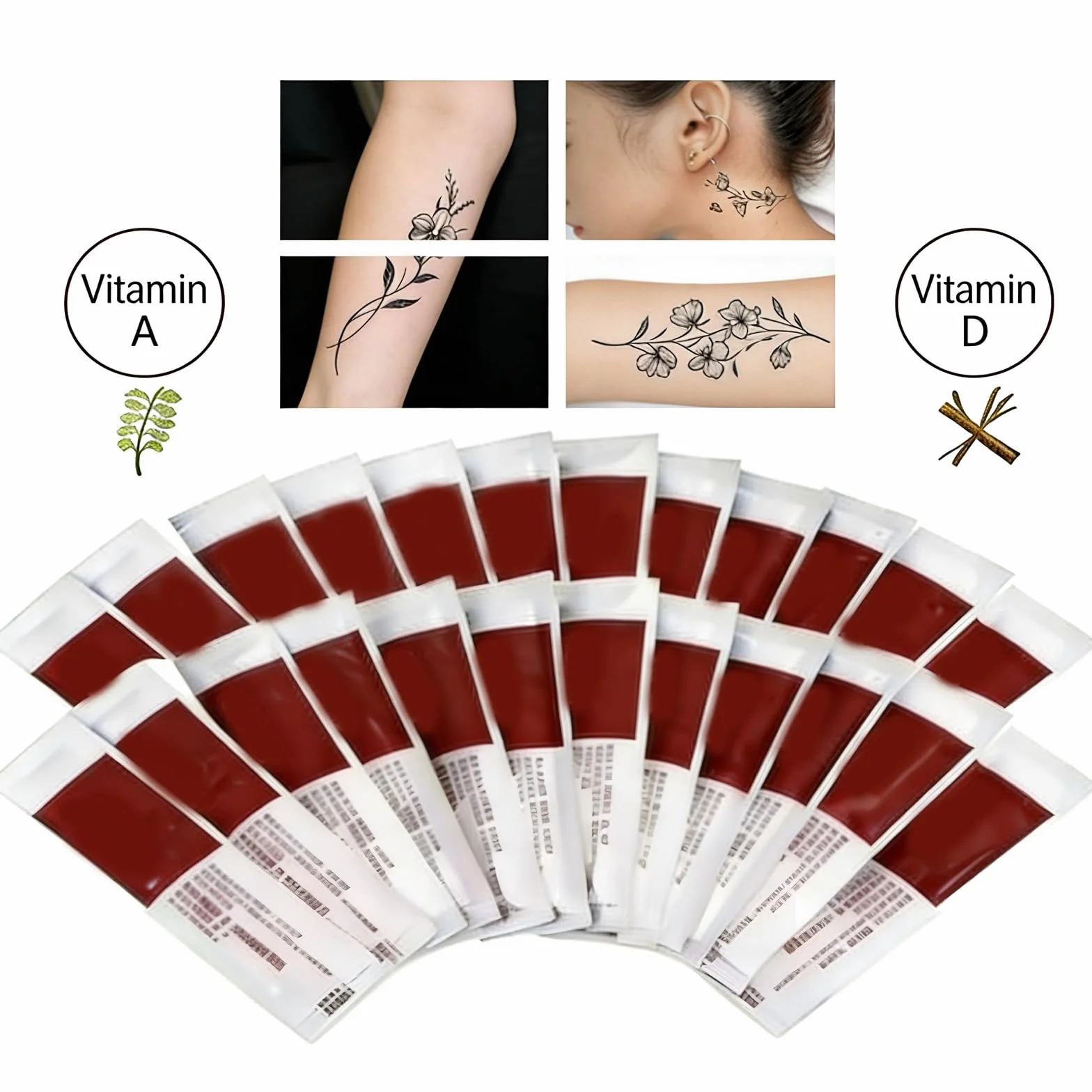 Unihuby Crema para Tatuajes Gel Curativo Vitamina A&D Aftercare 100pcs