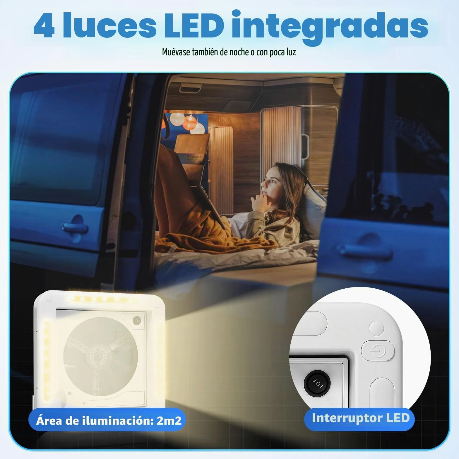 Ventilador de techo para autocaravana de 28x28cm | Ventana de techo para caravana | Ventana de techo insonorizada Ventilador silencioso extremadamente silencioso | Techo multifuncional para