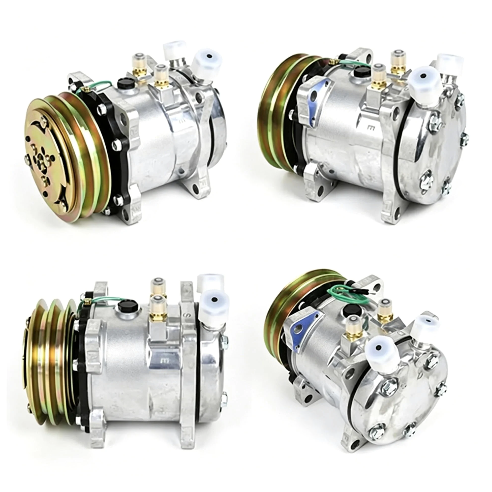 Sanden 507 5H11 SD5H11 SD507 Compresor de Aire Acondicionado automotriz, Conjunto de enfriamiento de posventa de 12 V y 24 V for múltiples Tipos de vehículos(24 V)