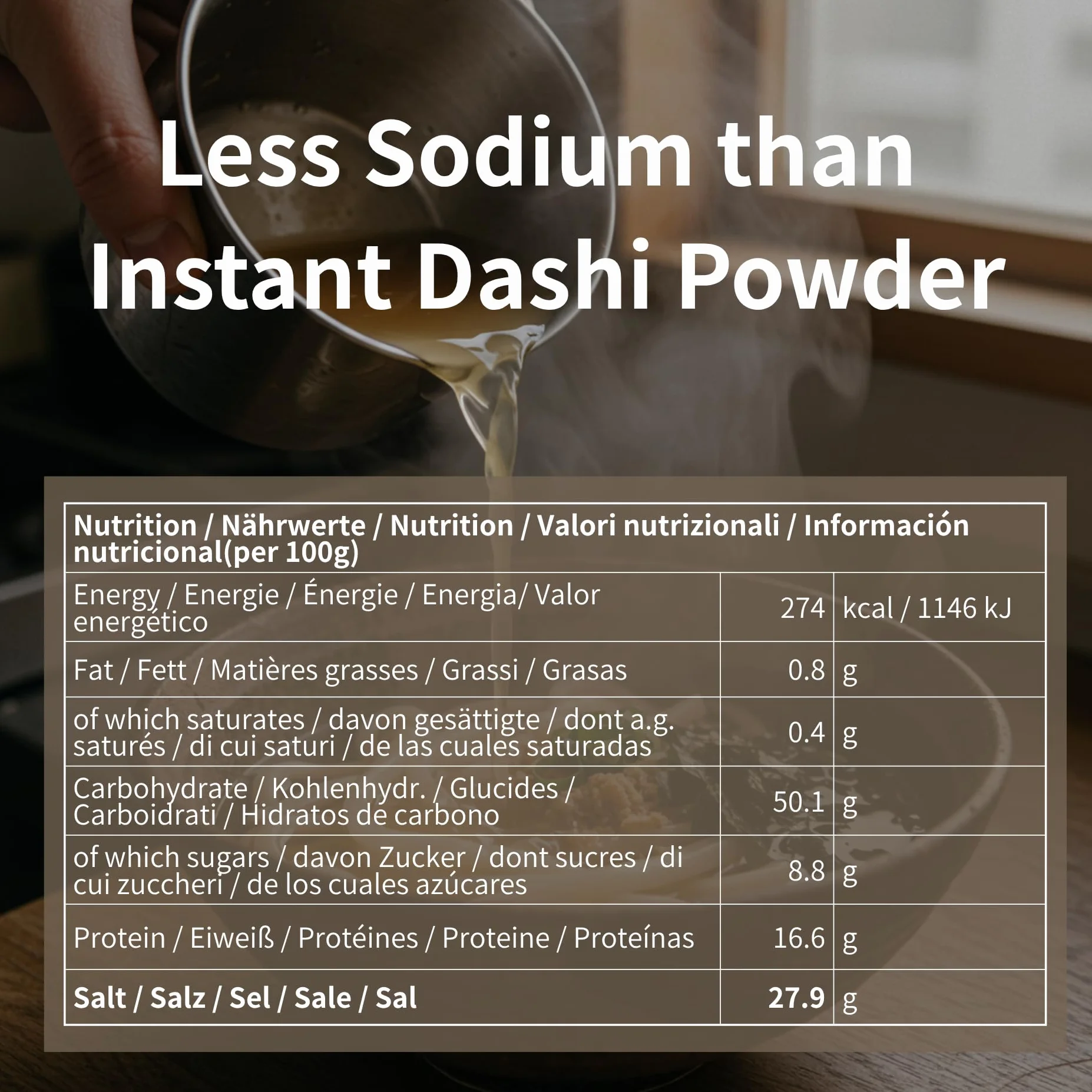 Paquete de caldo Tastrip Dashi – Base para sopa japonesa 8 g × 5 paquetes Sin glutamato monosódico umami bonito seco japonés
