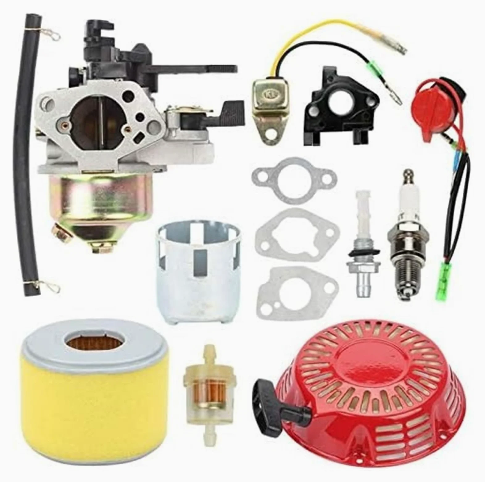 Carburador para Moto para GX240 GX270 Arranque De Retroceso Filtro De Aire Anillos De Junta Piezas De Cortacésped Accesorios De Equipos De Energía Kit De Carburador