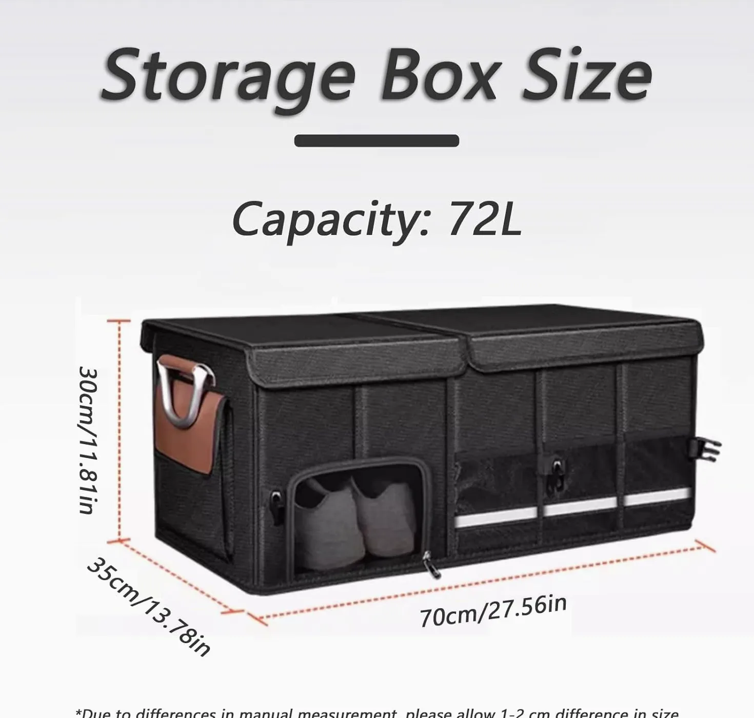 Organizador Maletero Coche para Nissan Leaf 2025 | Cajas Organizadoras Plegables Antideslizante AntAlmacenaje Interior