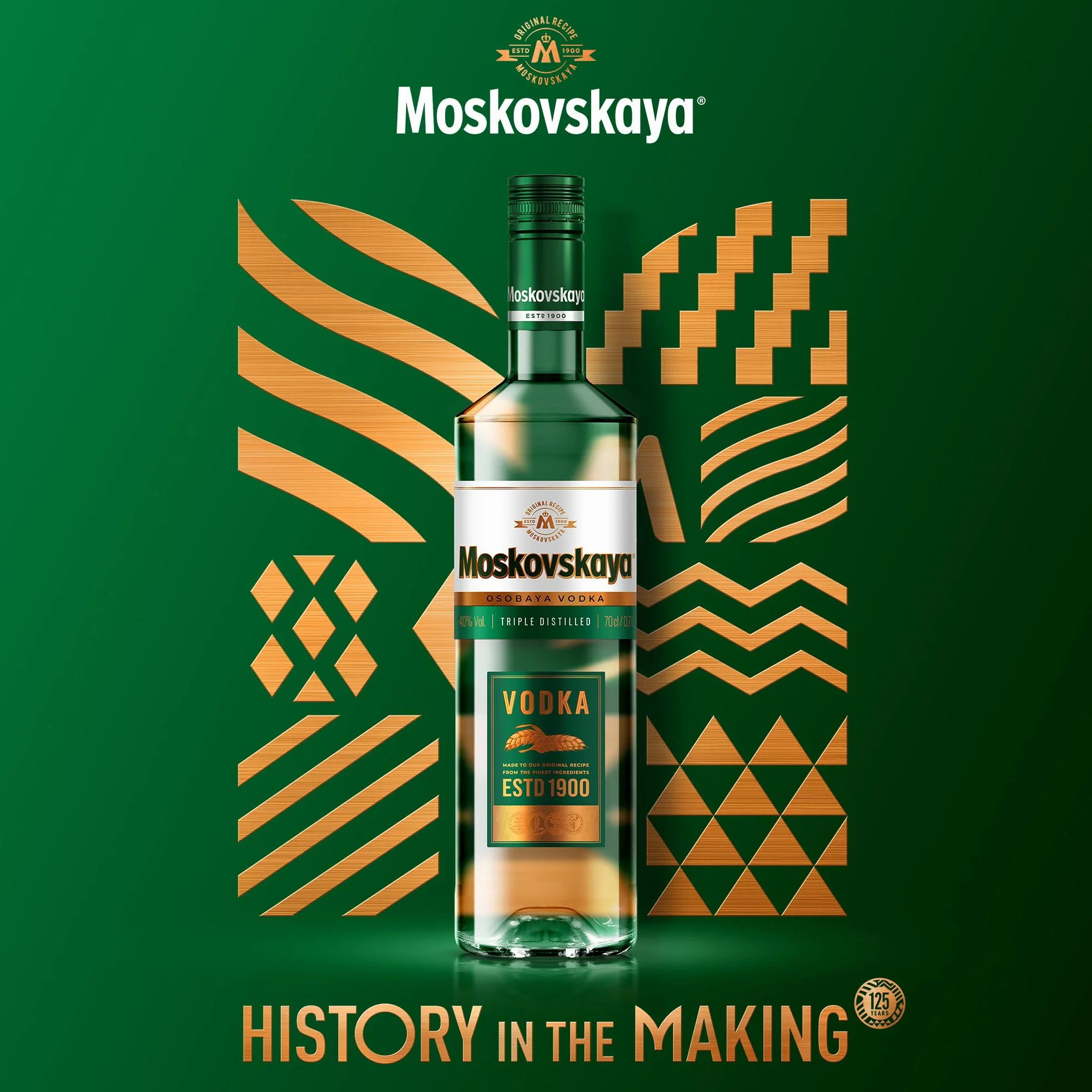 Moskovskaya Osobaya Vodka 100cl 38% Vol Destilada con ingredientes naturales