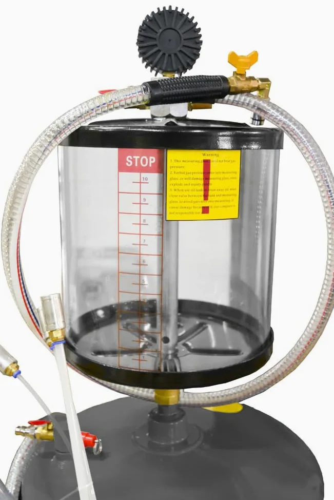 Recogedora de aceite con sistema de aspiración y por gravedad para taller Aspiradora de aceite, 80 litros