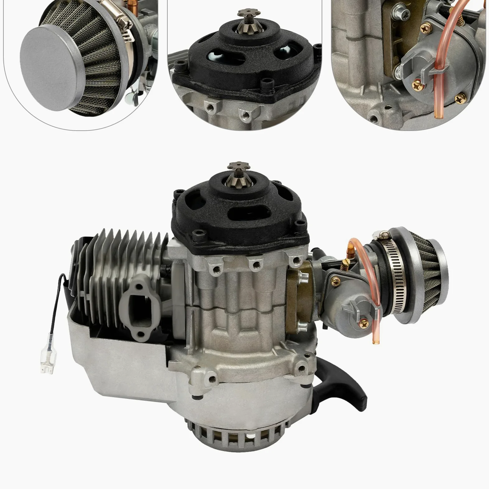 Motor de 49 cc, carburador de minimoto de 2 tiempos, para ATV, Dirt Bike, Quad, Pocket Bike, motor para Dirt Bike, motores para mini ATV, Quad con transmisión y carburador
