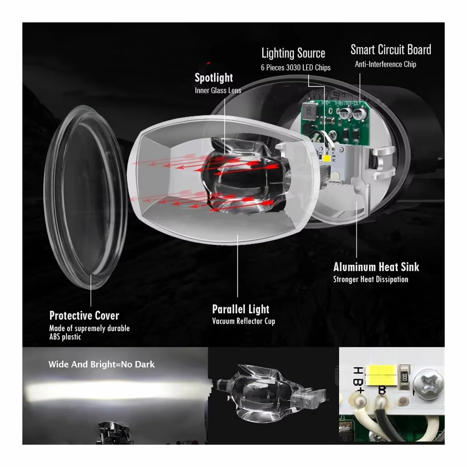 Genérico Antiniebla LED Para VW vGolf Mk6 Para Tiguan Para Caddy Decodificador Canbus 30 W 9006 Conjunto Faros Parachoques Delantero Faros Antiniebla