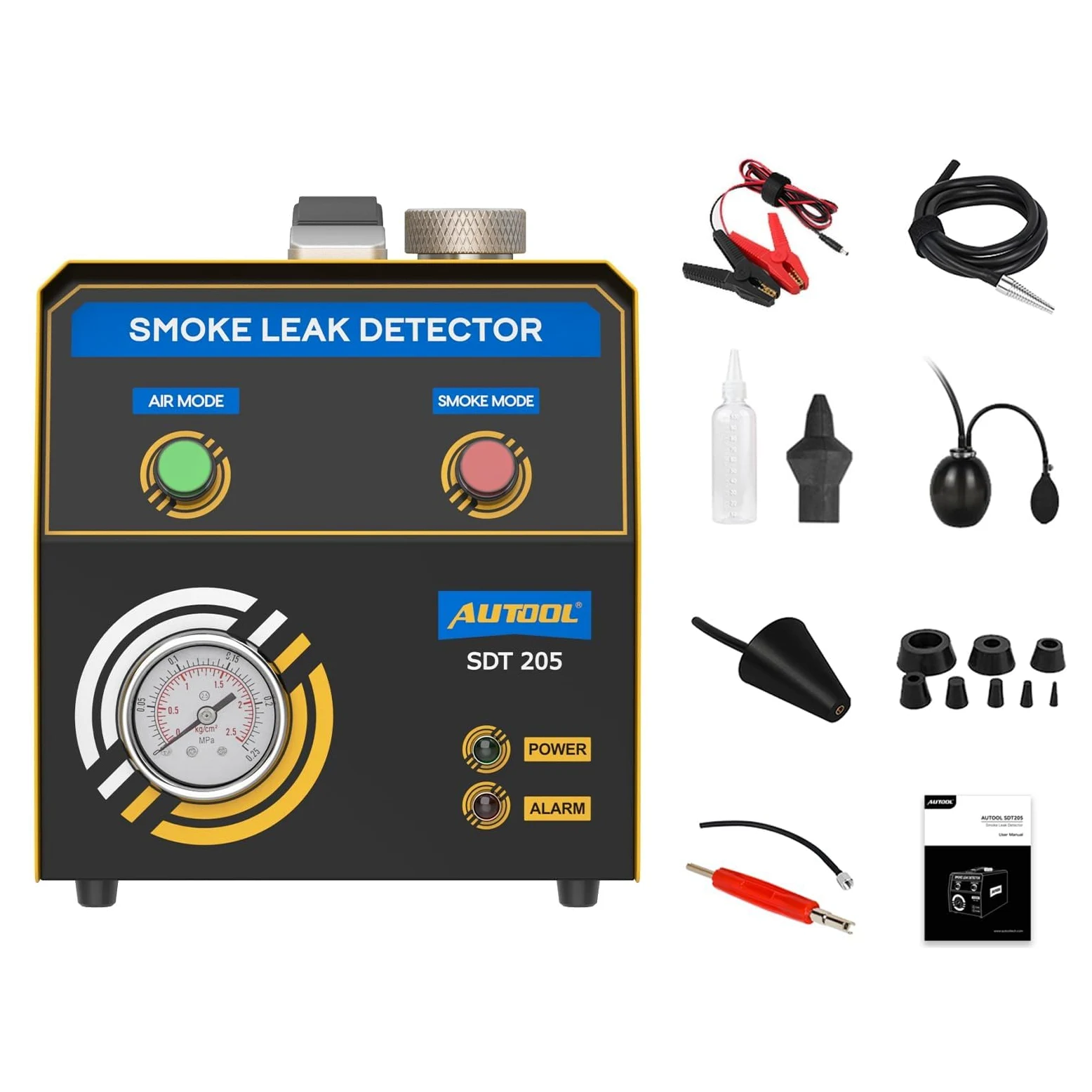 AUTOOL Detector de Fugas Máquina de Humo Coche Modos duales Herramienta diagnóstico EVAP 12V