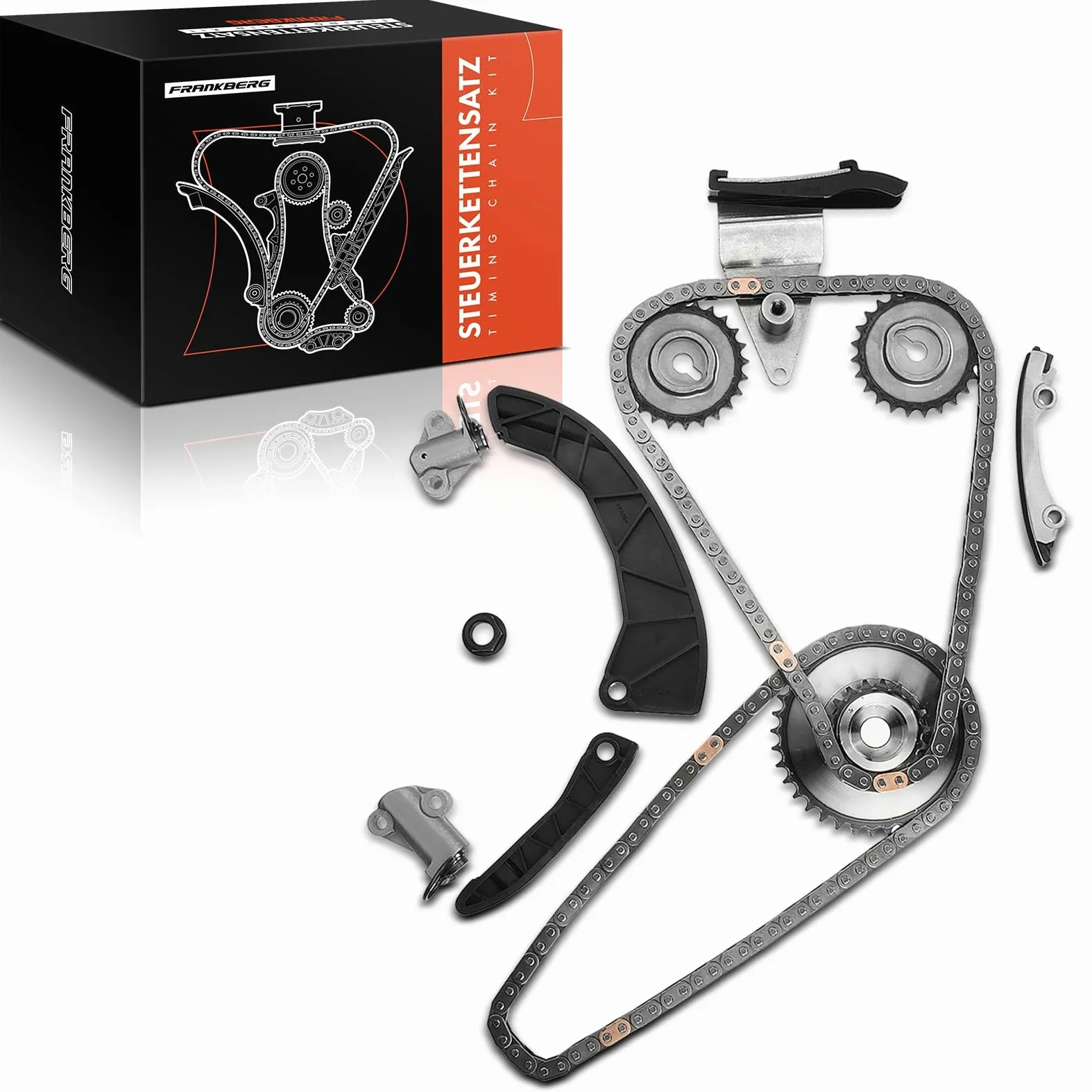 Frankberg Kit de cadena de distribución 243762A000 | Compatible con: i30 GD, Alma AM, Río III UB, Venga YN, iX20 JC, Getz TB, Río II JB, Cerato LD, Picanto SA
