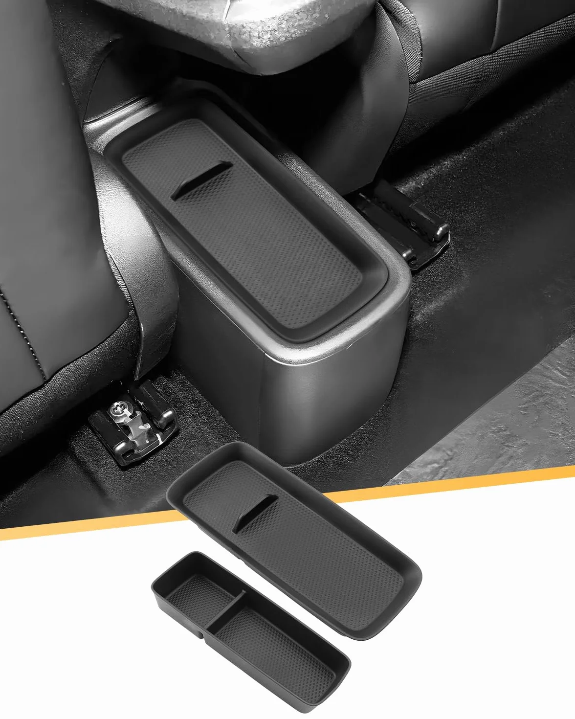 YEE PIN Para BYD Dolphin Surf/Seagull 2025 2026 2027 consola central caja de almacenamiento guantera doble capa extraíble Dolphin Surf/Seagull reposabrazos central organizador accesorios [2 unidades]
