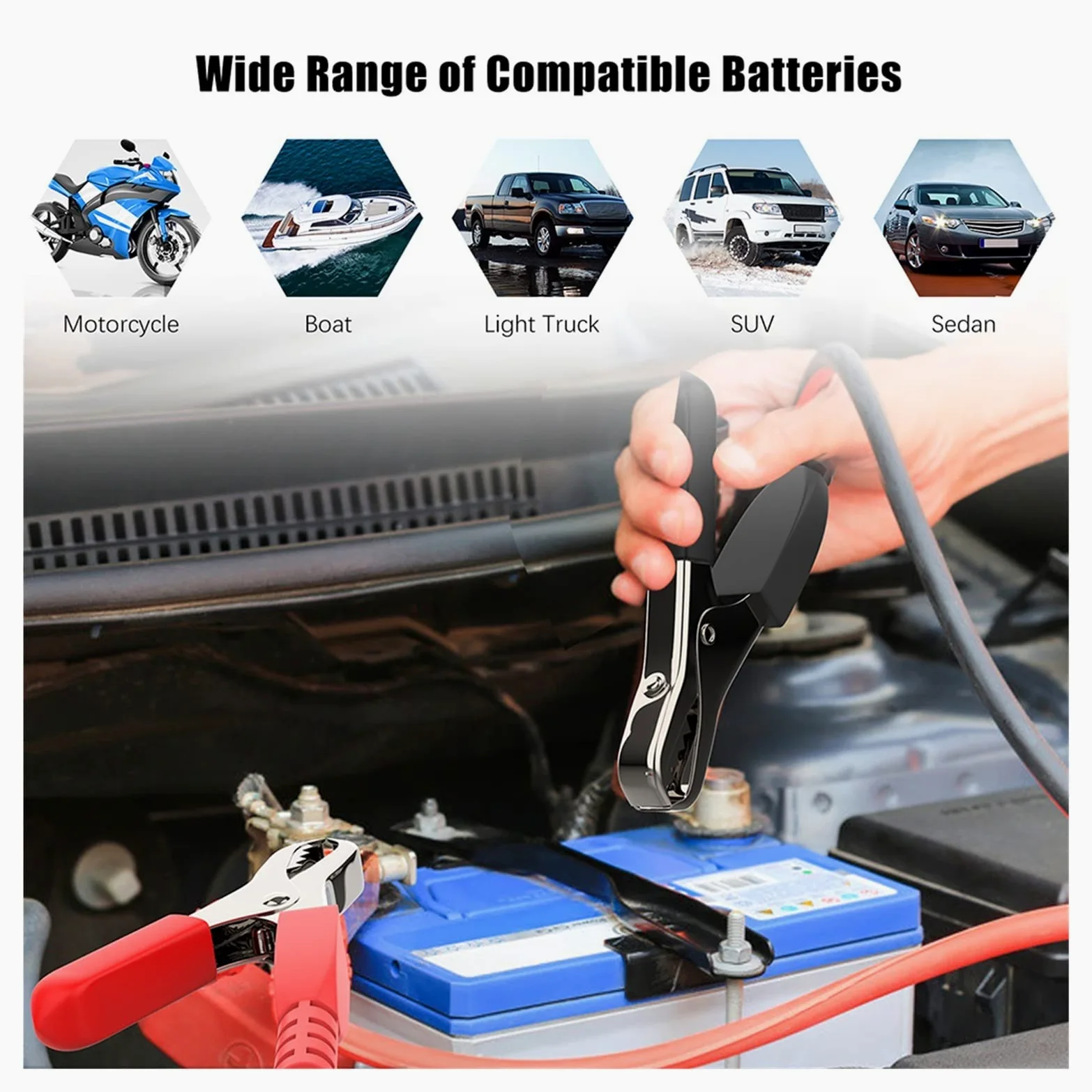 Comprobador de carga de batería, Probador de batería BA301 de 100 a 2000CCA, probador de circuito de carga de arranque rápido for coche, probador de batería de coche for motocicleta ，función de protec