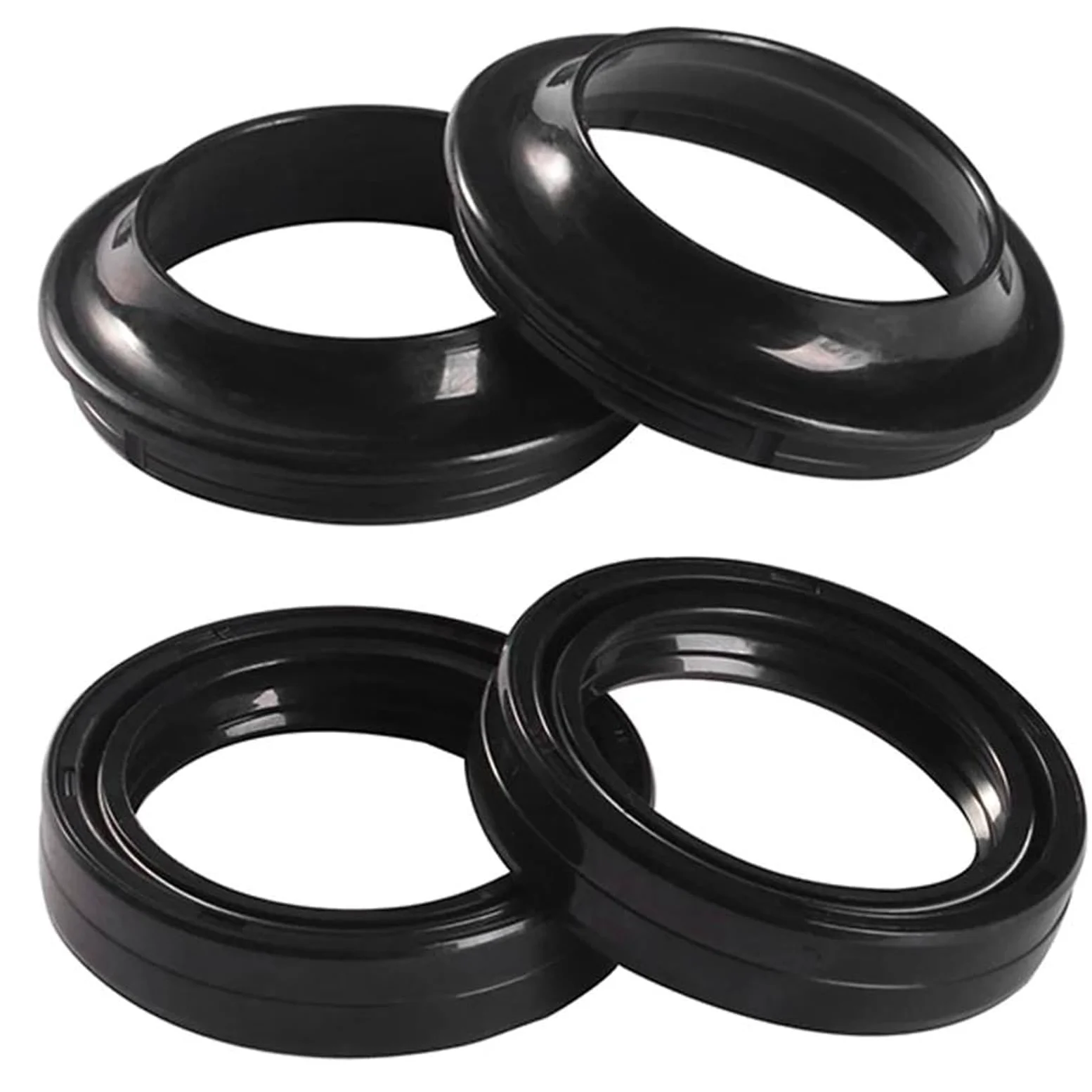Amortiguador Delantero De Horquilla para Motocicleta para Pia&ggio X EVO 125 250 400 (2007-2012, 2013, 2014, 2015, 2016)(2pcs Oil 2pcs Dust)