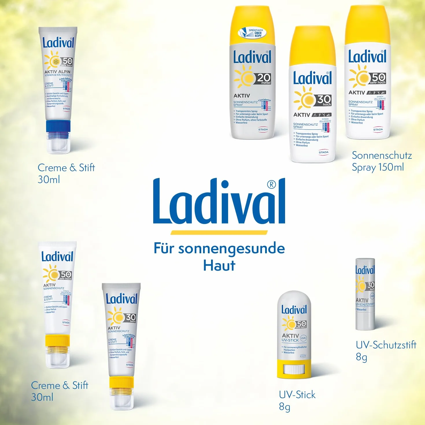Ladival Lápiz protector UV activo SPF 30 – Cuidado de labios con protección solar UVA y UV-B – 4,8 g