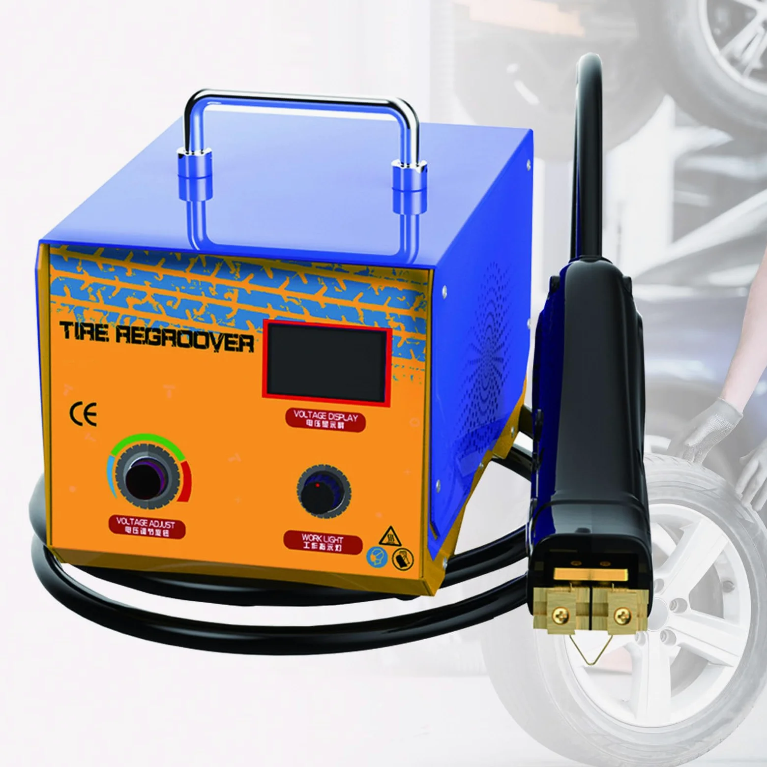 Kit de reparación de neumáticos, Herramienta de reparación de neumáticos de 1000 W con Calor y Cuchillas Ajustables, Plancha para neumáticos, máquina ranuradora para renovar neumáticos
