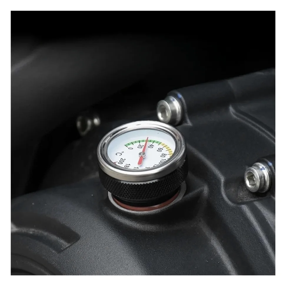Accesorios Para Motocicletas Termómetro Para Medidor De Temperatura De Aceite Modificado Varilla De Nivel De Aceite De Motor Para MBP Para C1002V Del Generador Varilla(Black)