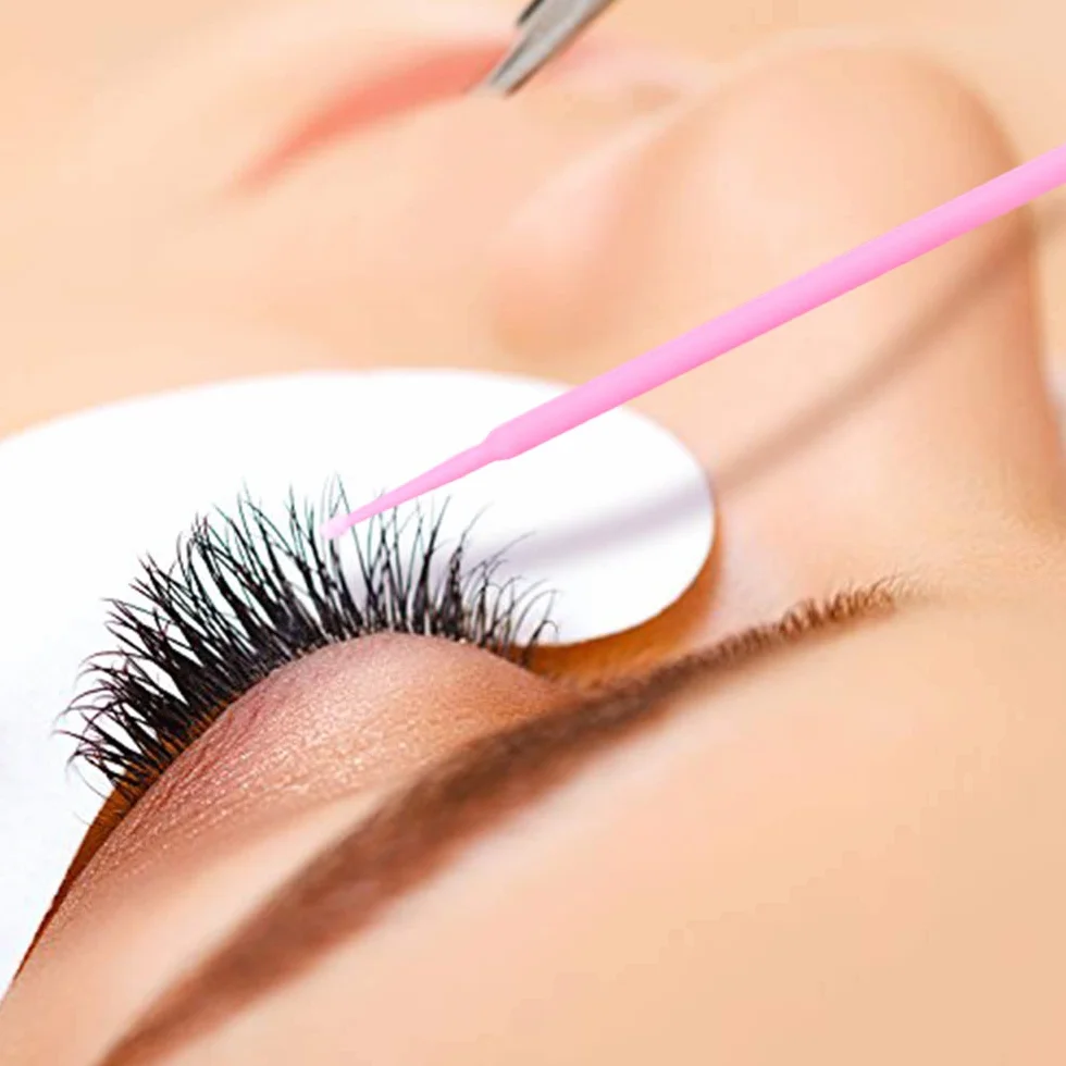 G2PLUS 400PCS Microbrush Aplicadores Micro Cepillos Extensión de Pestañas Herramienta Maquillaje