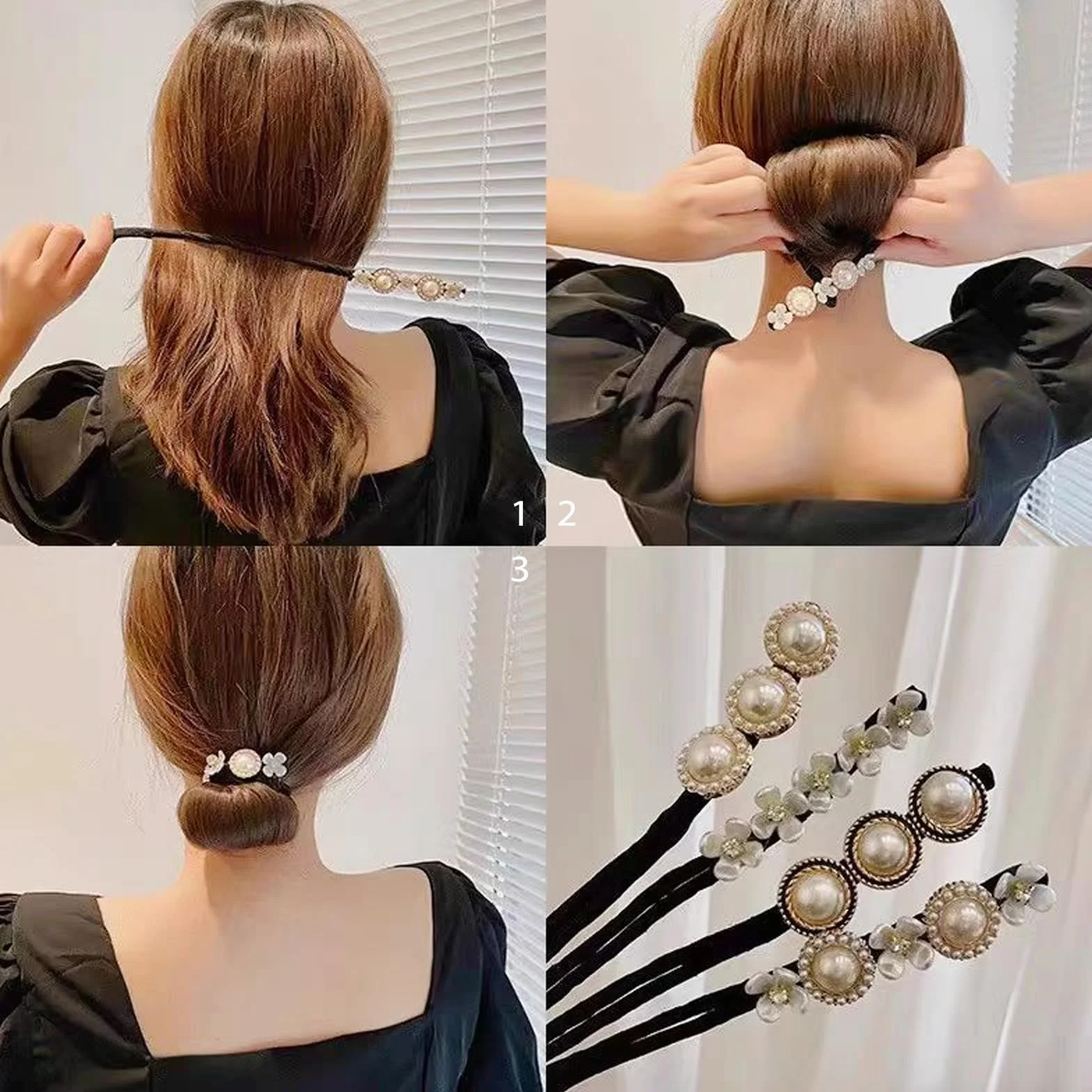 Donut de Pelo 30 PCS, Accesorios de Peinado, Moño de Pelo DIY Set para Bailarines