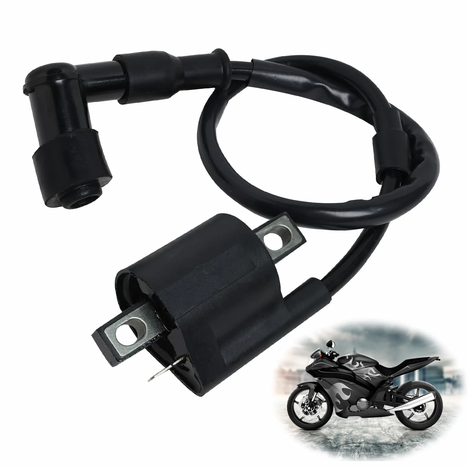 Bobina de Encendido Modificada para Mejorar la Potencia para Motocicleta, Scooter y ATV 125CC-250CC Ciclomotor Go-kart