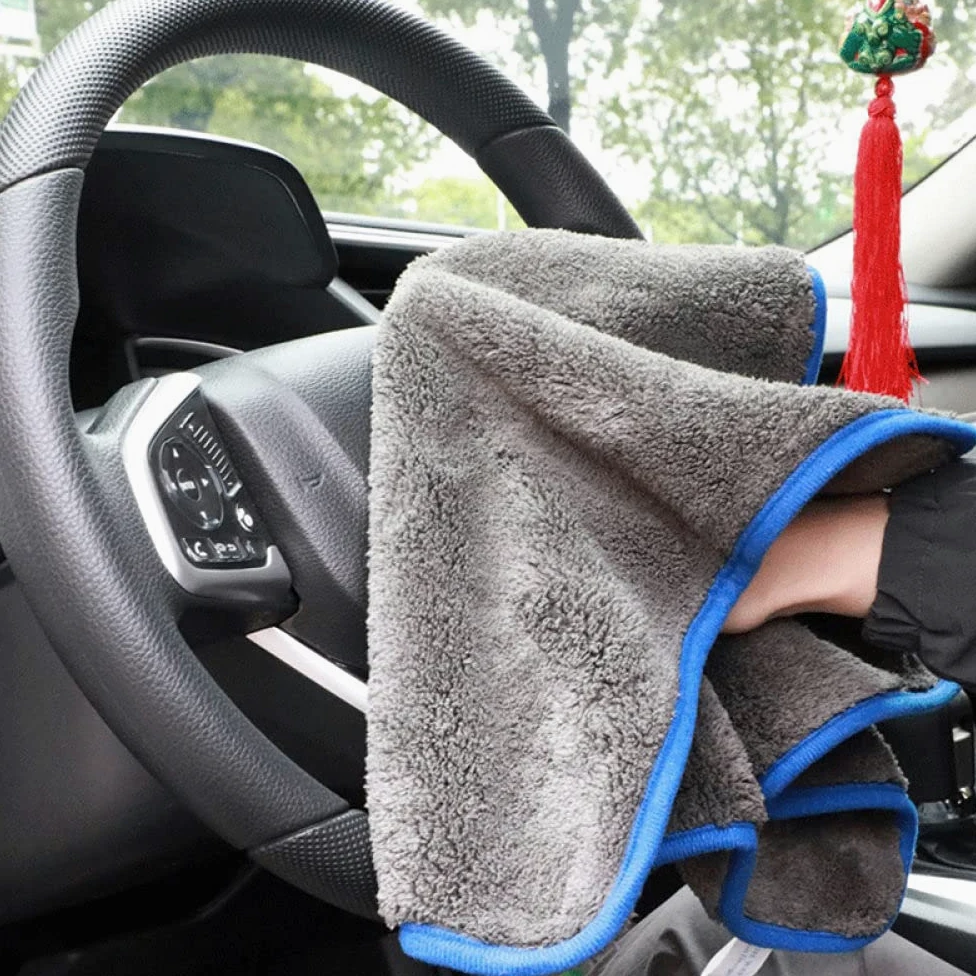 Toalla de Lavado de Autos 1200GSM Car Detailing Toalla de Microfibra de Lavado de Autos Limpieza de Autos Secado Paño de Lavado automático Trapo de Microfibra Accesorios para Autos, 1200GSM Red (120