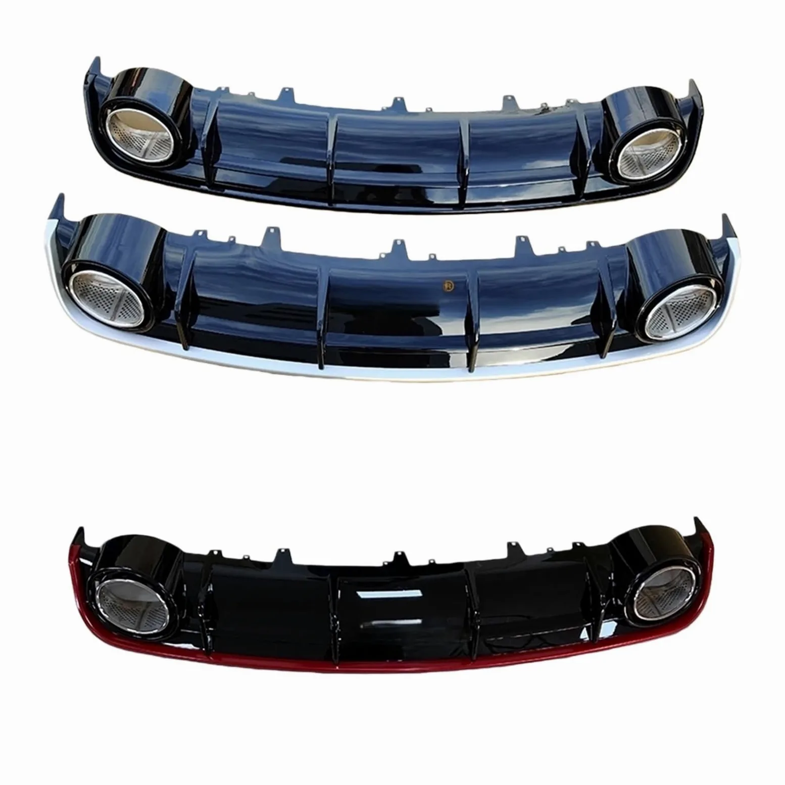 Protector de alerón difusor de parachoques trasero compatible con Audi A6 S-line S6 Hatchback Avant Touring 2015-2018 RS6(Style 2)