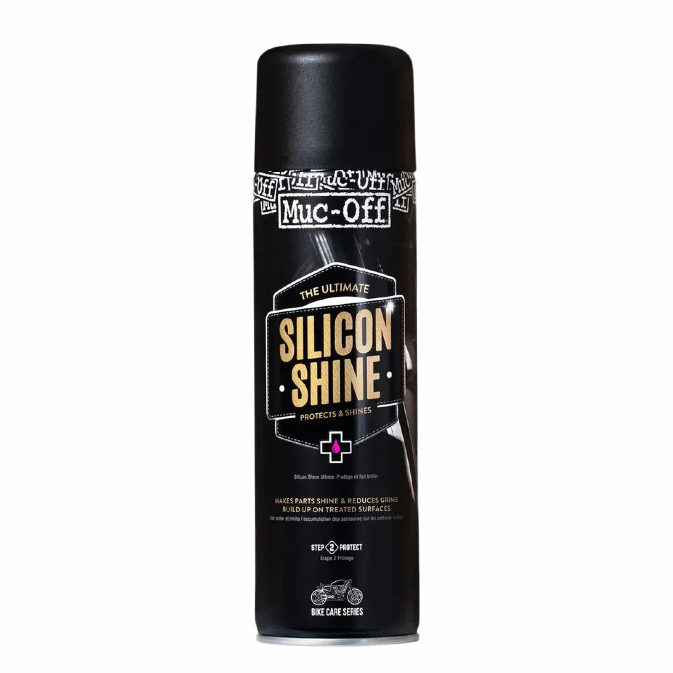 Muc-Off Silicon Shine Abrillantador de Moto de Silicona Líquida, 500 ML - Spray Protector de Moto Abrillantador para un Acabado Luciente - Protege y Ayuda a Prevenir la Adherencia de la Suciedad