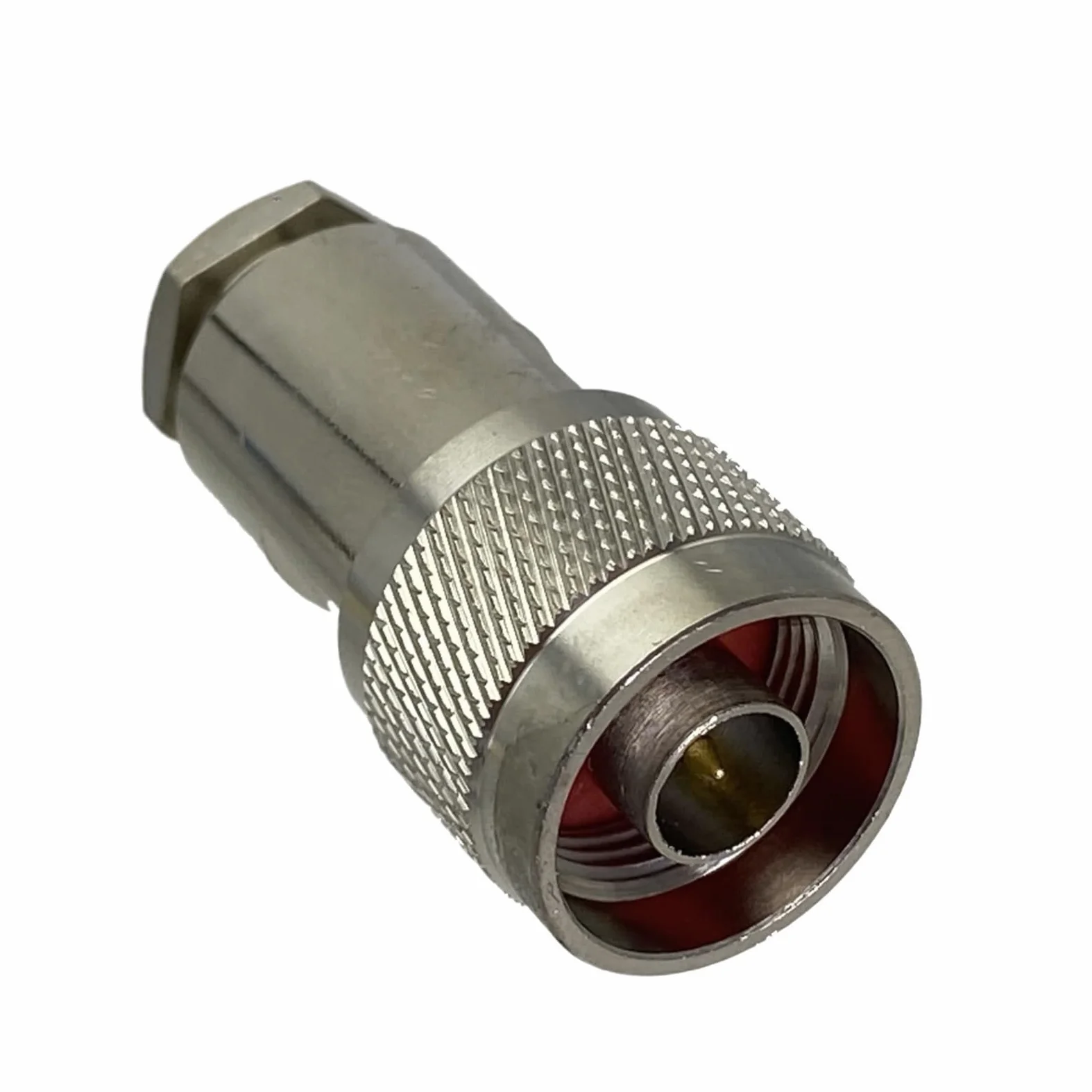 10 Uds N conector macho abrazadera RG58 RG142 LMR195 RG400 Cable RF Coaxial latón terminales de recto