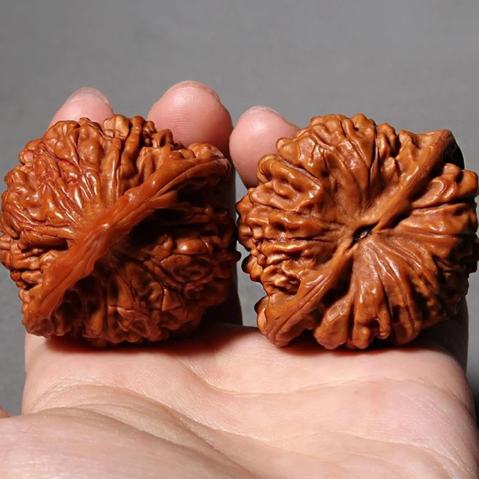Juego de nueces de jade Wenwan naturales chinas, par auténtico 41-42 mm