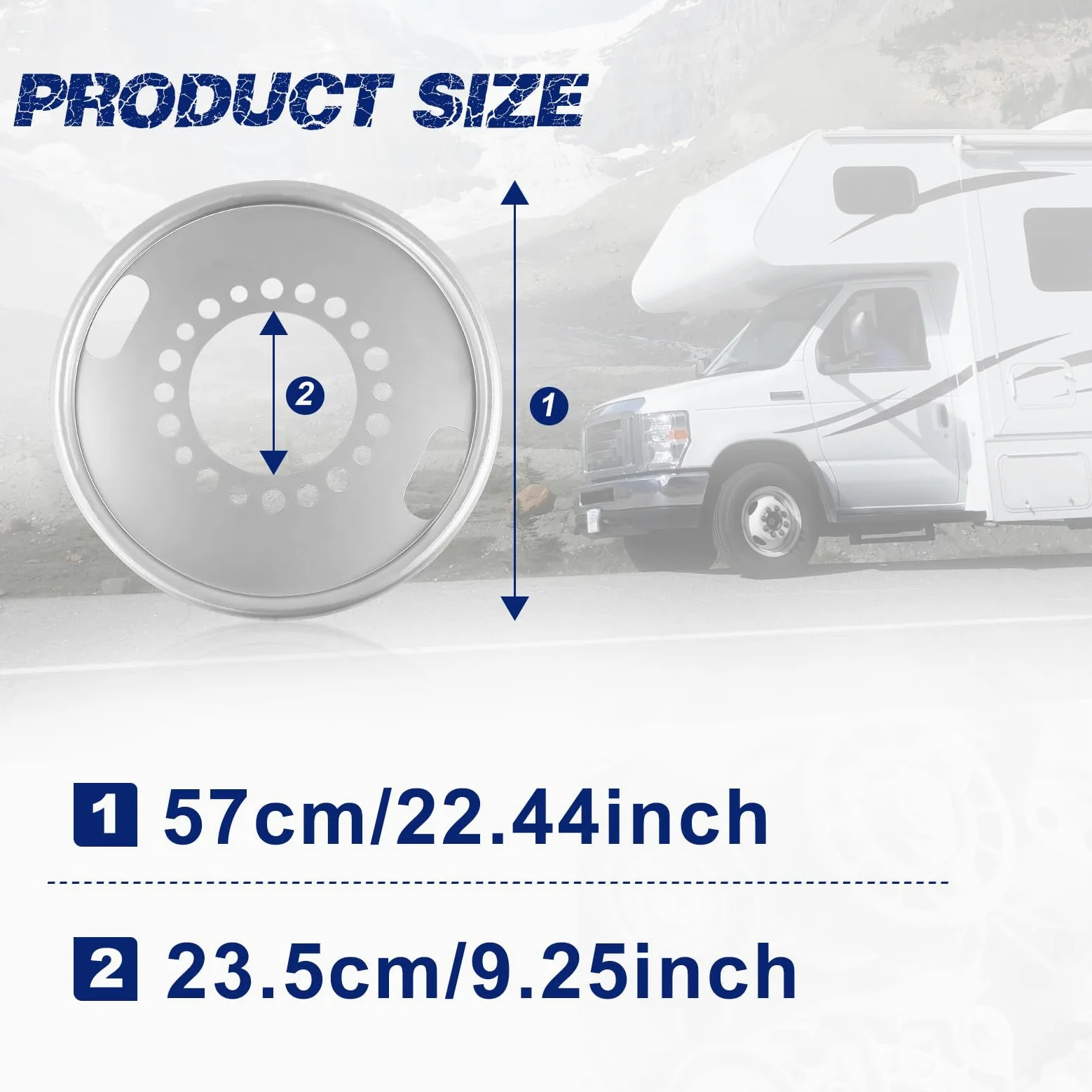 600-640 - 2 piezas de equilibrador de rueda de dirección para camiones, autobuses, autocaravanas, ruedas de 22.5 pulgadas