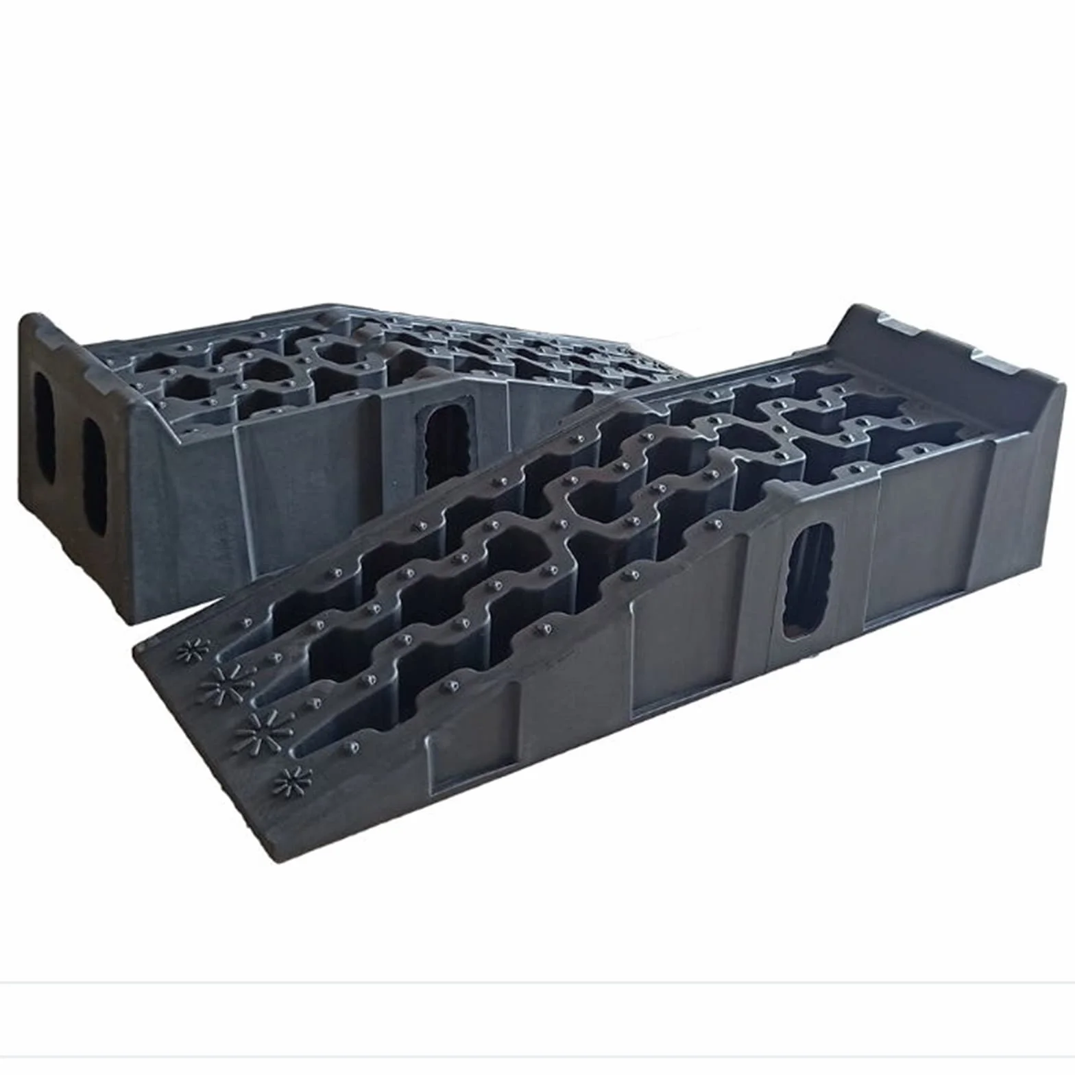 Juego de 2 rampas de plástico, 920 mm, capacidad de carga 7,2T, 320 mm de ancho, rampa de carga para coches y caravanas