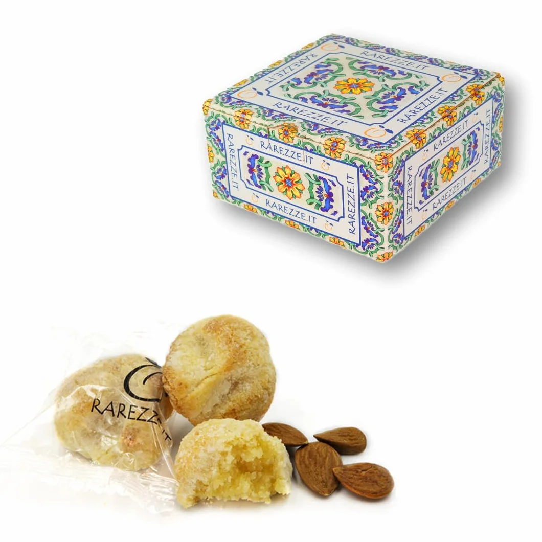 Pastelitos artesanales sicilianos de almendra Caja regalo Repostería tradicional