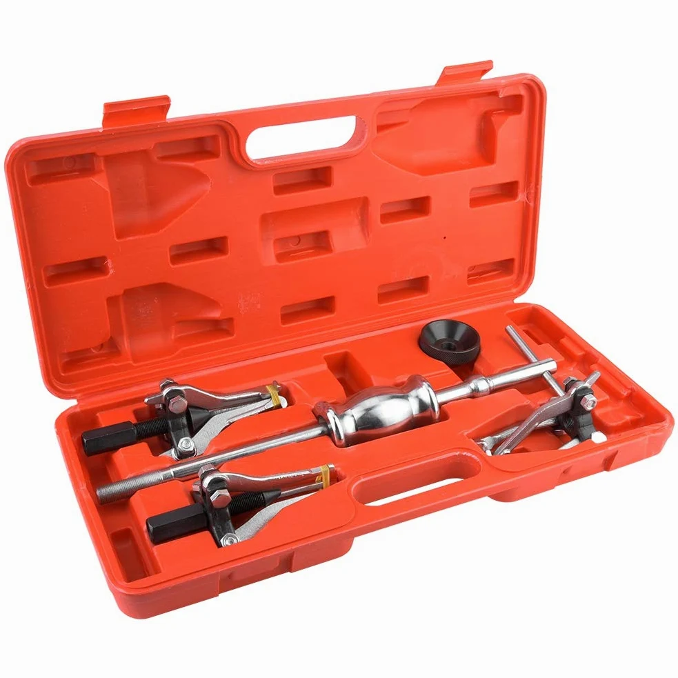 Wakects Herramienta de Extracción de Rodamientos, 5 Piezas, Acero al Carbono, con Martillo Deslizante de 1,2 kg