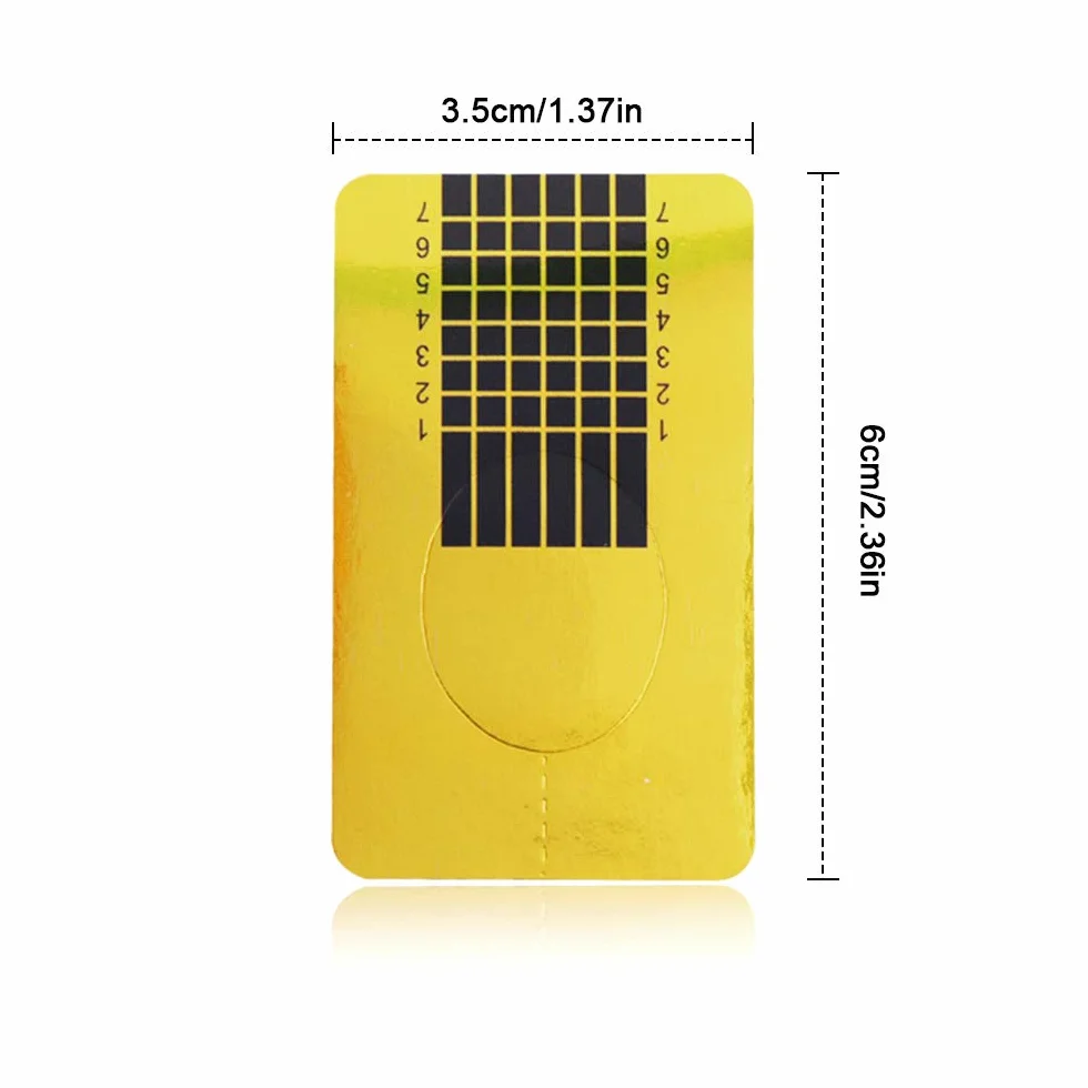 500 Piezas Moldes para Uñas Gel y Acrilico Autoadhesivo Pegatinas Formas Guía Extensión Uñas UV