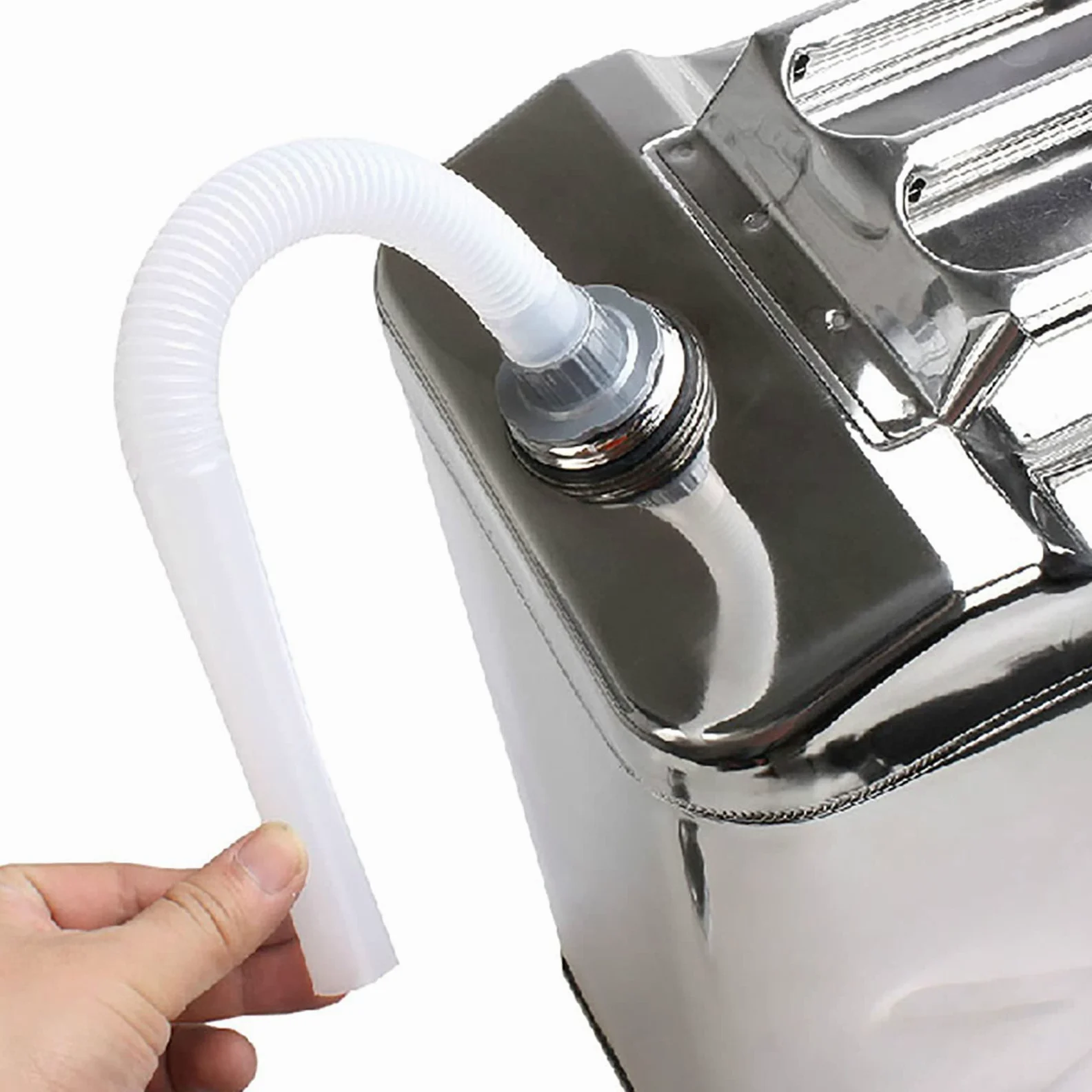 Bidón de combustible metálico. Bidón de gasolina 5 l, 10 , 15 y 20 , bidón portátil acero inoxidable 201, depósito repuesto for automóviles motocicletas(15L)