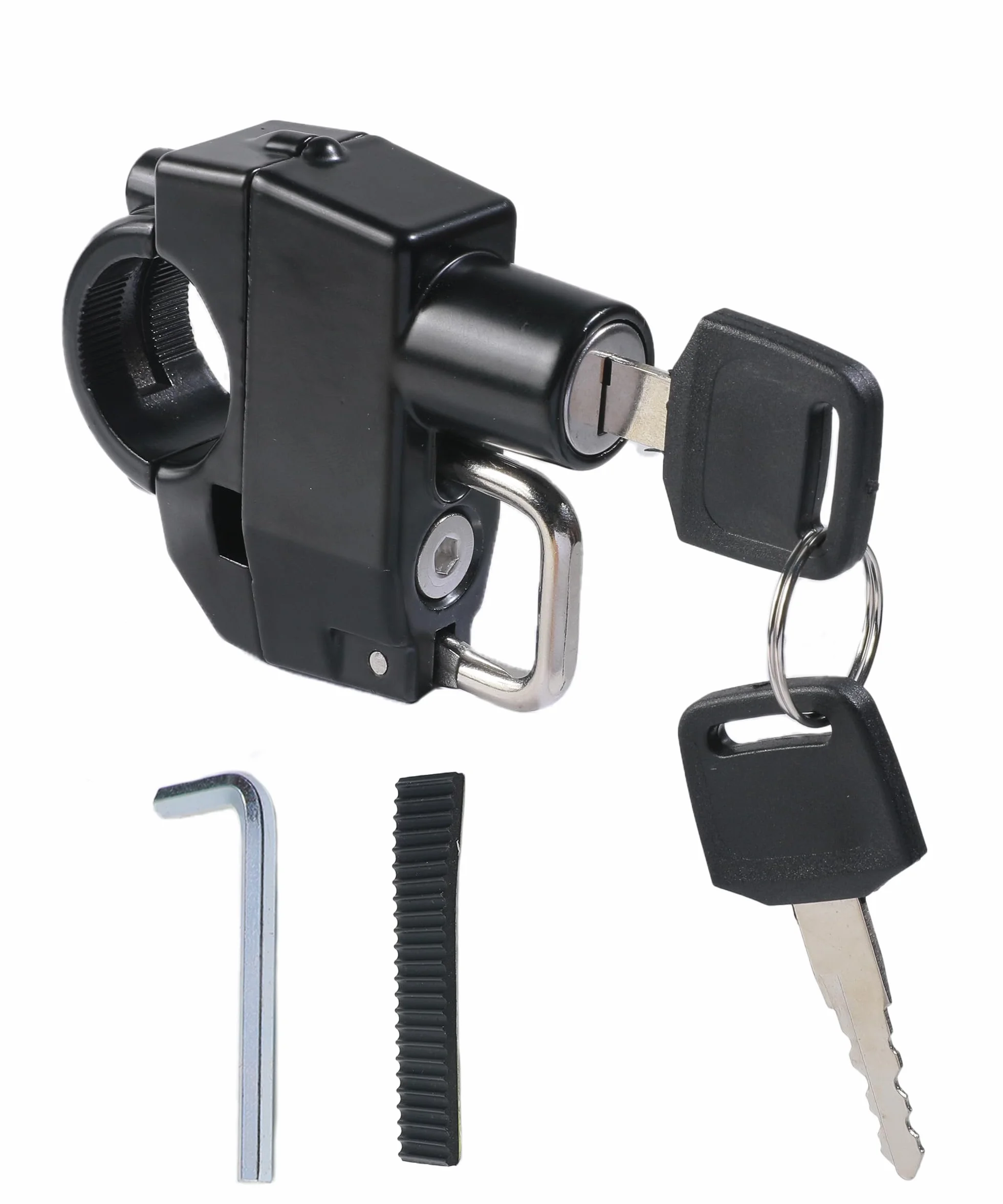 Flaconi Antirrobo de Casco de Motocicleta,Bloqueo de Manillar de Motocicleta,Cerradura Casco con 2 Llaves,Adecuado para Motocicletas,Scooters,Bicicletas de Tierra,Vehículos Fuera de Carretera