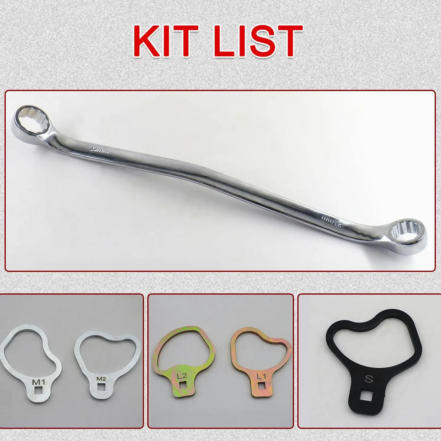 Kit de 6 ruedas compatibles con Chevrolet GMC, 41620 herramientas de sujeción de ajuste de leva con llave de 21 mm/24 mm