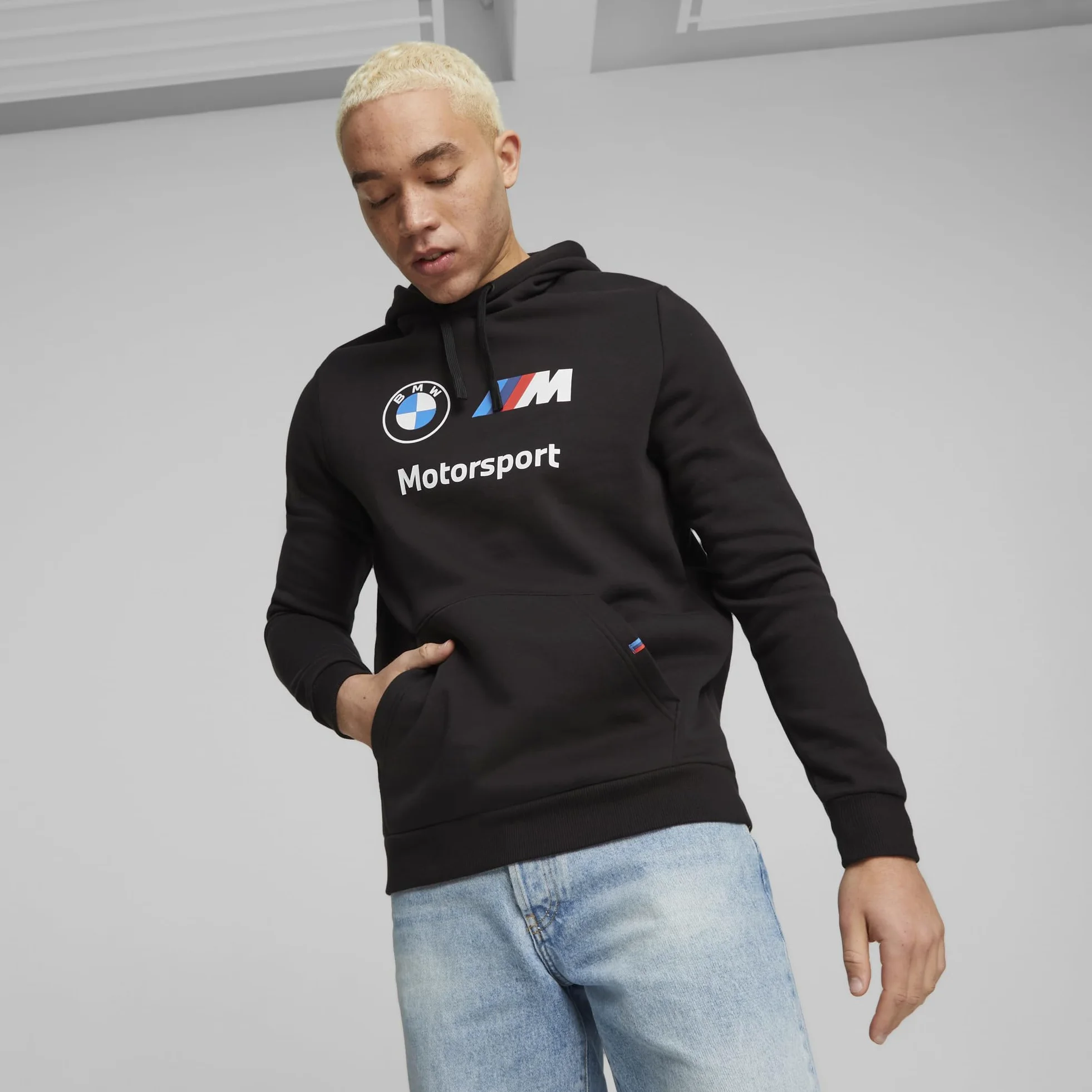 PUMA BMW M Motorsport Essentials Fleece Hoodie Sudadera con Capucha Hombre (Pack de 1)