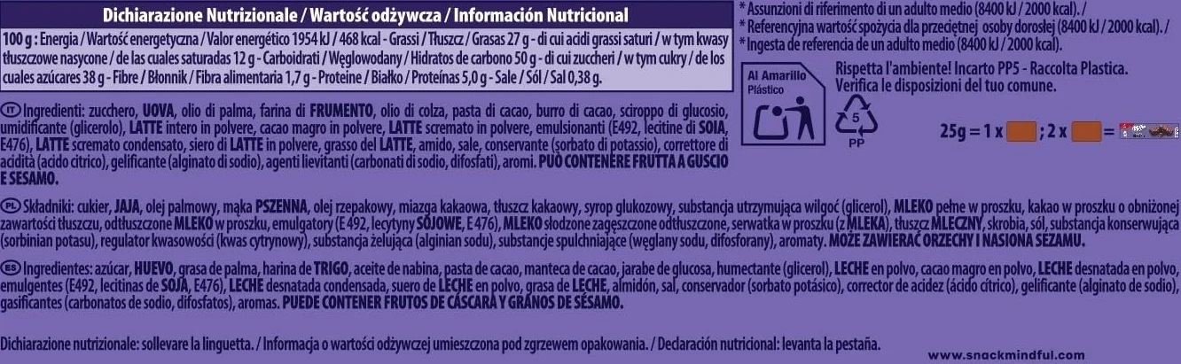 Milka Choco Brownie Bizcocho de Chocolate con Leche 50 g