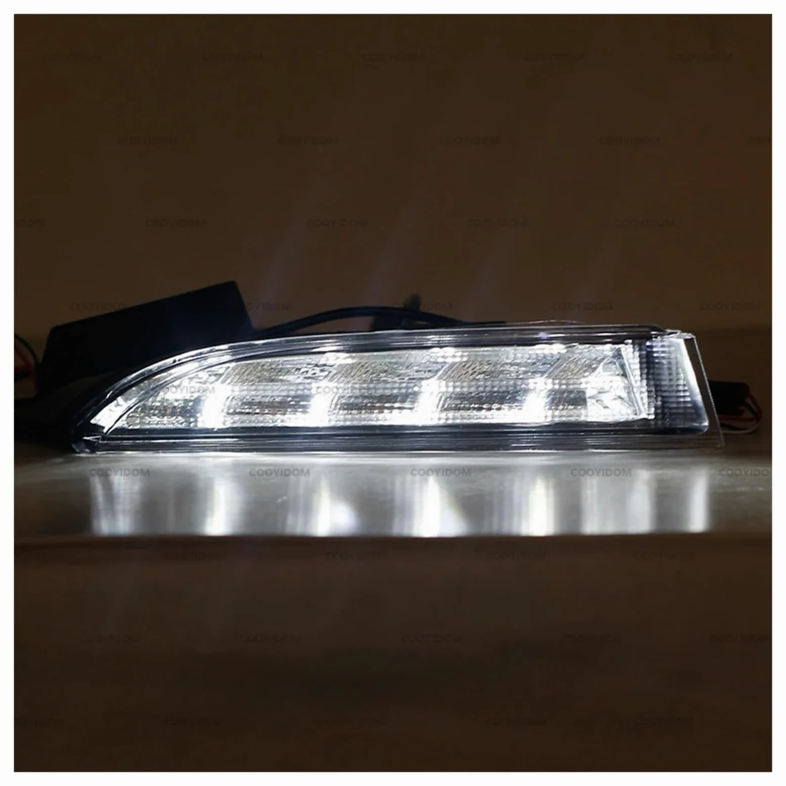 Luces antiniebla para VW para Scirocco R Line 2010 2011 2012 2013 2014 Luces LED Circulación Diurna DRL para Coche, Luz Antiniebla Blanca, Intermitente Amarillo Faros antiniebla(Derecha)
