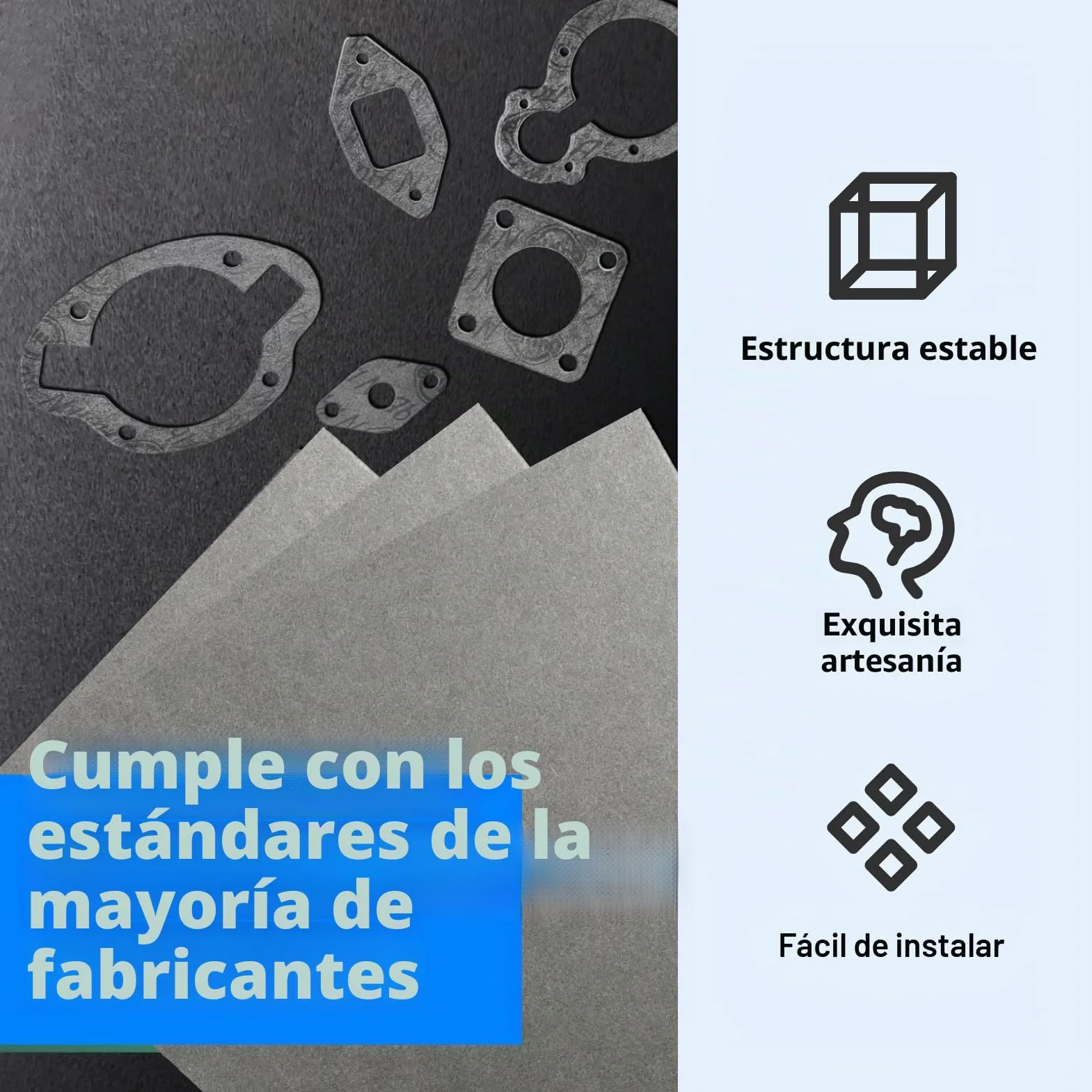 Hoja de papel junta escape Espesor 1.6mm mensiones 20 x 15cm, papel juntas escape para Coche Moto Scooter Cortadora de Césped Desbrozadora Motosierra Motor 2T 4T (20x15cm)