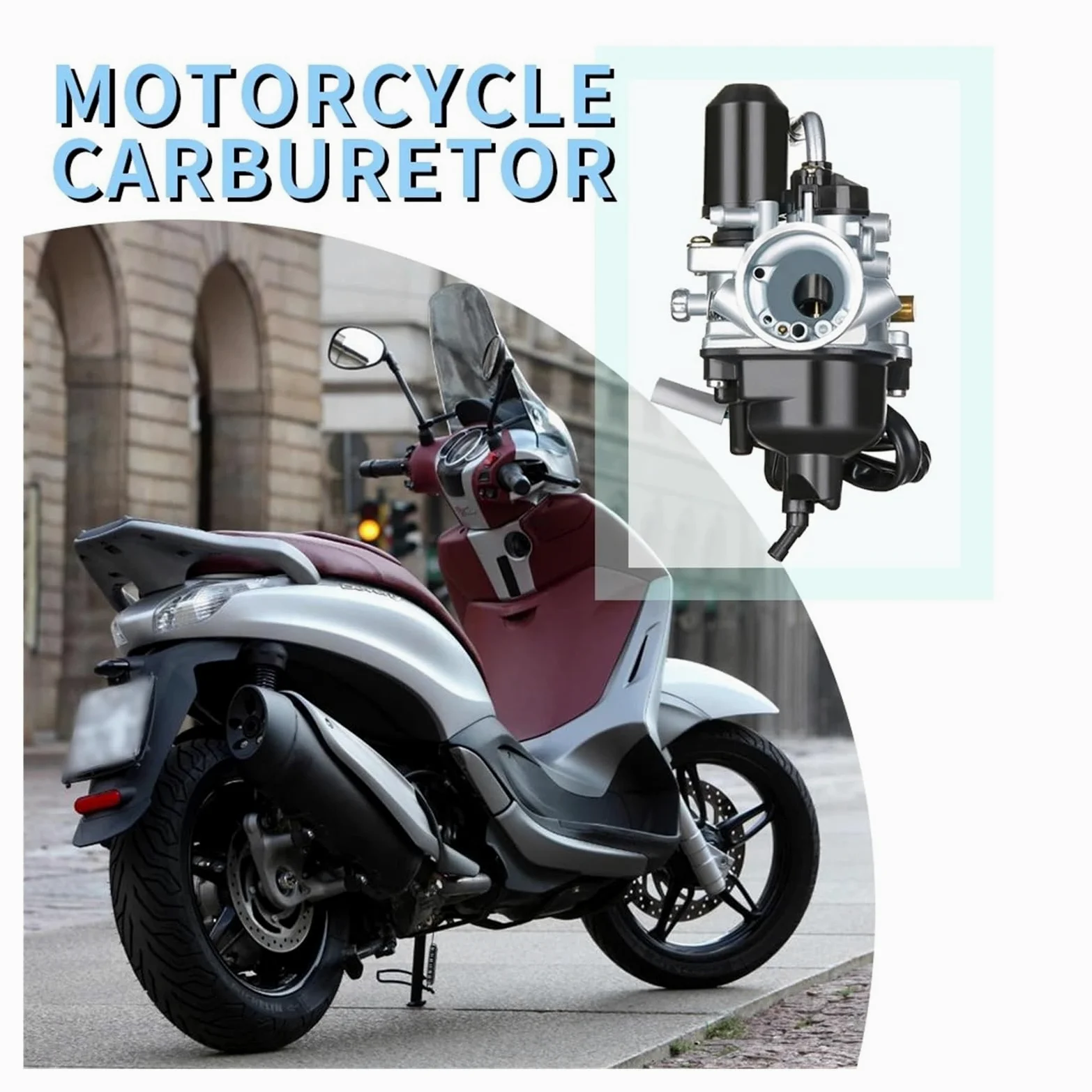 Motosierra Carburador Carburador Para Motocicleta Para Dellorto Para Piaggio Para Typhoon Para PHVA 50 50cc 12mm 175 MM Para DIESIS Para Avec E-starter
