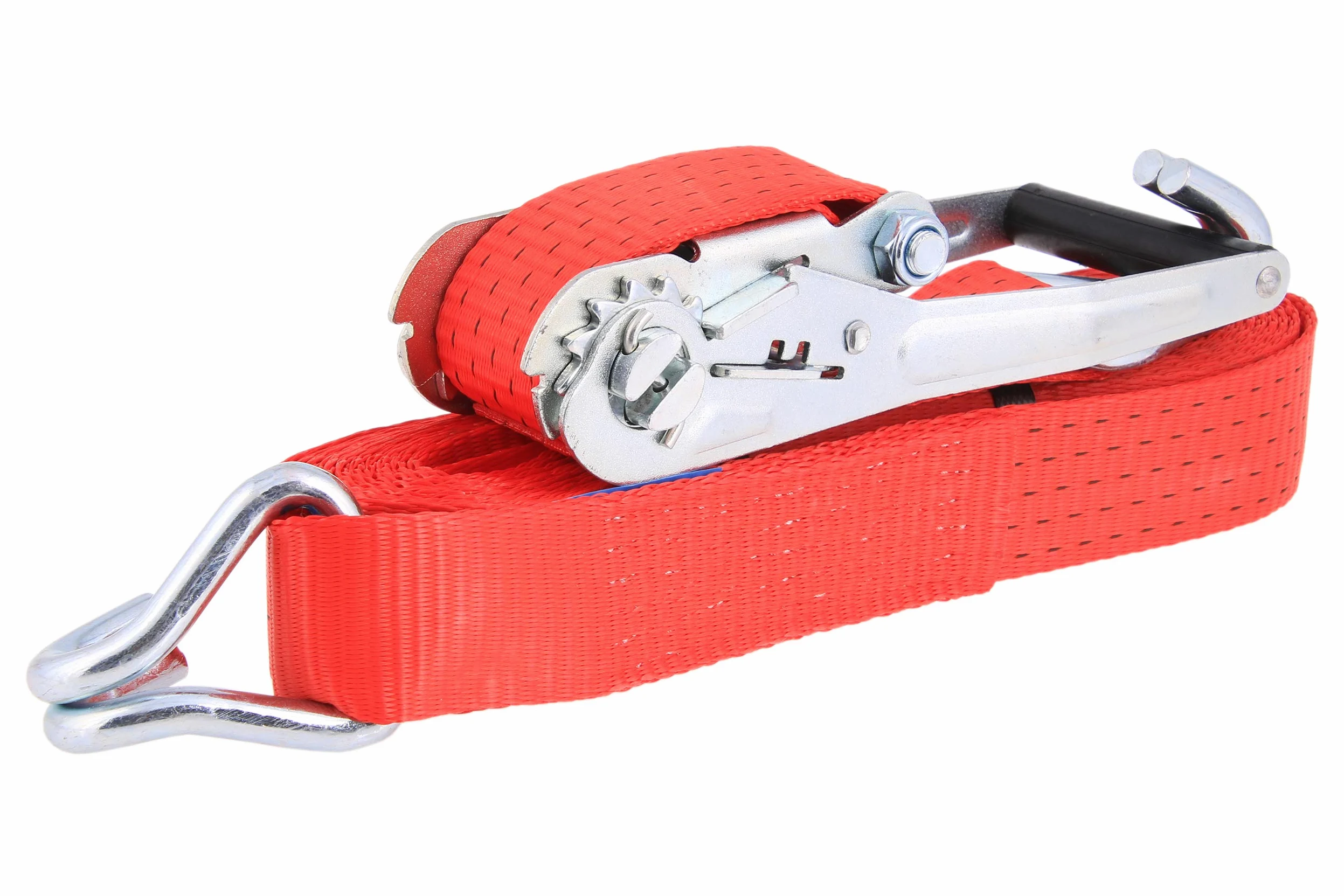 4 Correas tensoras Profesionales de 8 Metros, Correas de Amarre con Sello TÜV G/S, Correas tensoras de Dos Piezas, trinquete, Gancho en J, soporta hasta 5000 kg, según DIN EN 12195-2