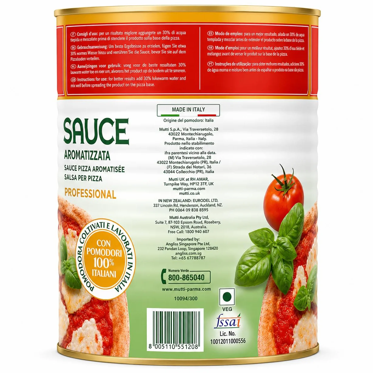 Tomate Pizza Sauce Aromatizzata