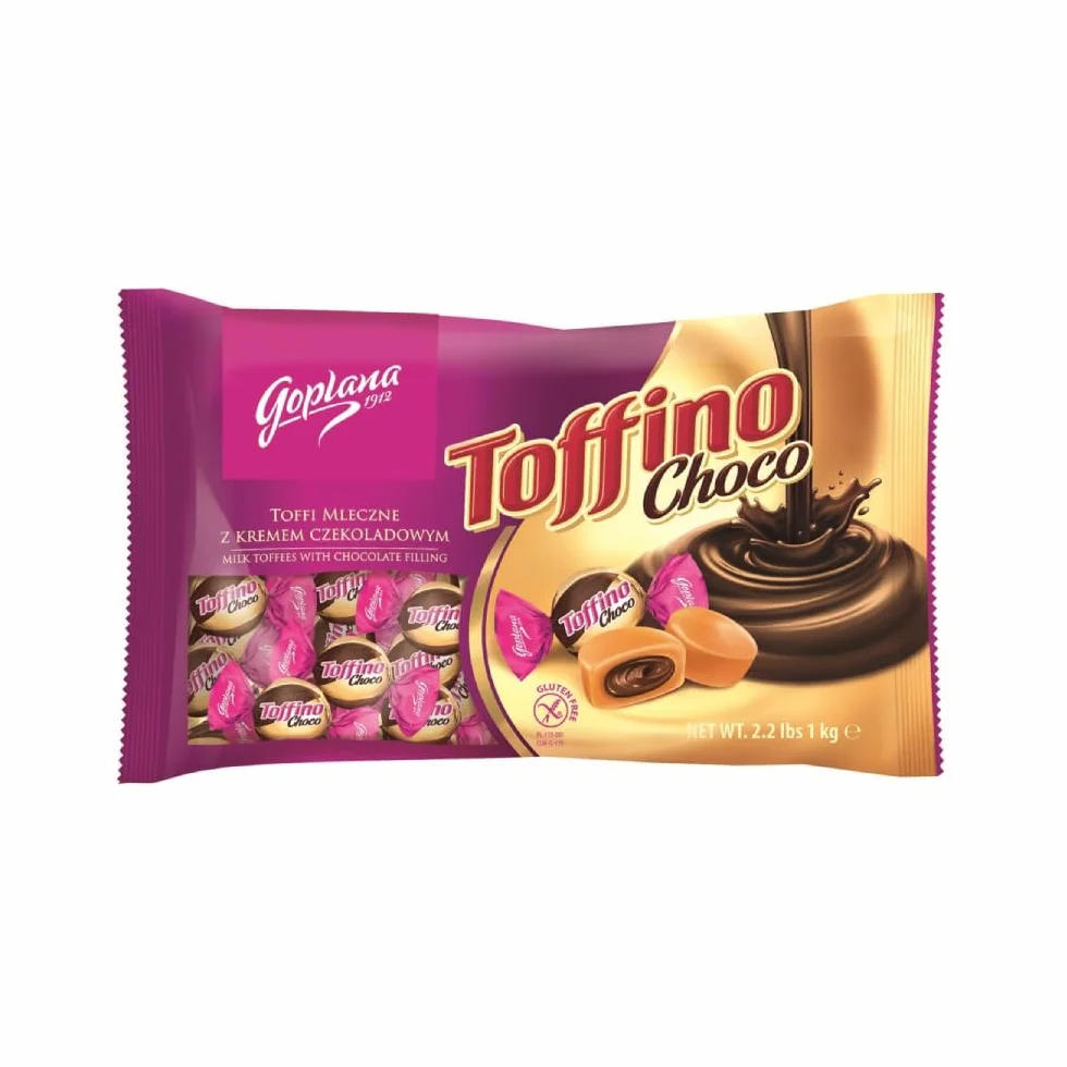 Toffino Caramelo de leche relleno de chocolate 1 kg