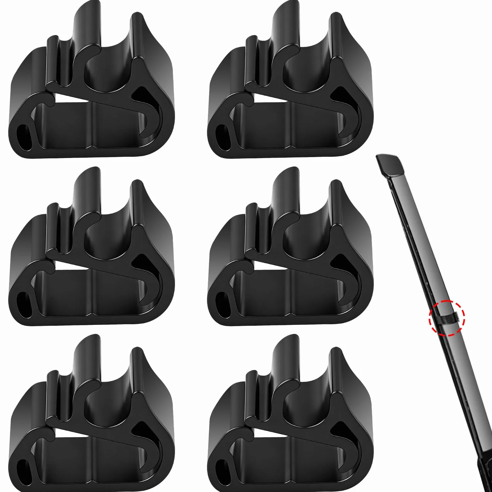 6 Piezas de Clips para Brazos de Limpiaparabrisas para Peugeot 3008 5008 C5 DS7 Flejes Sujeción Limpia para Brisas Clips de Sujeciones Repuestos para Brazo para Fijación de Manguera Lavaparabrisas
