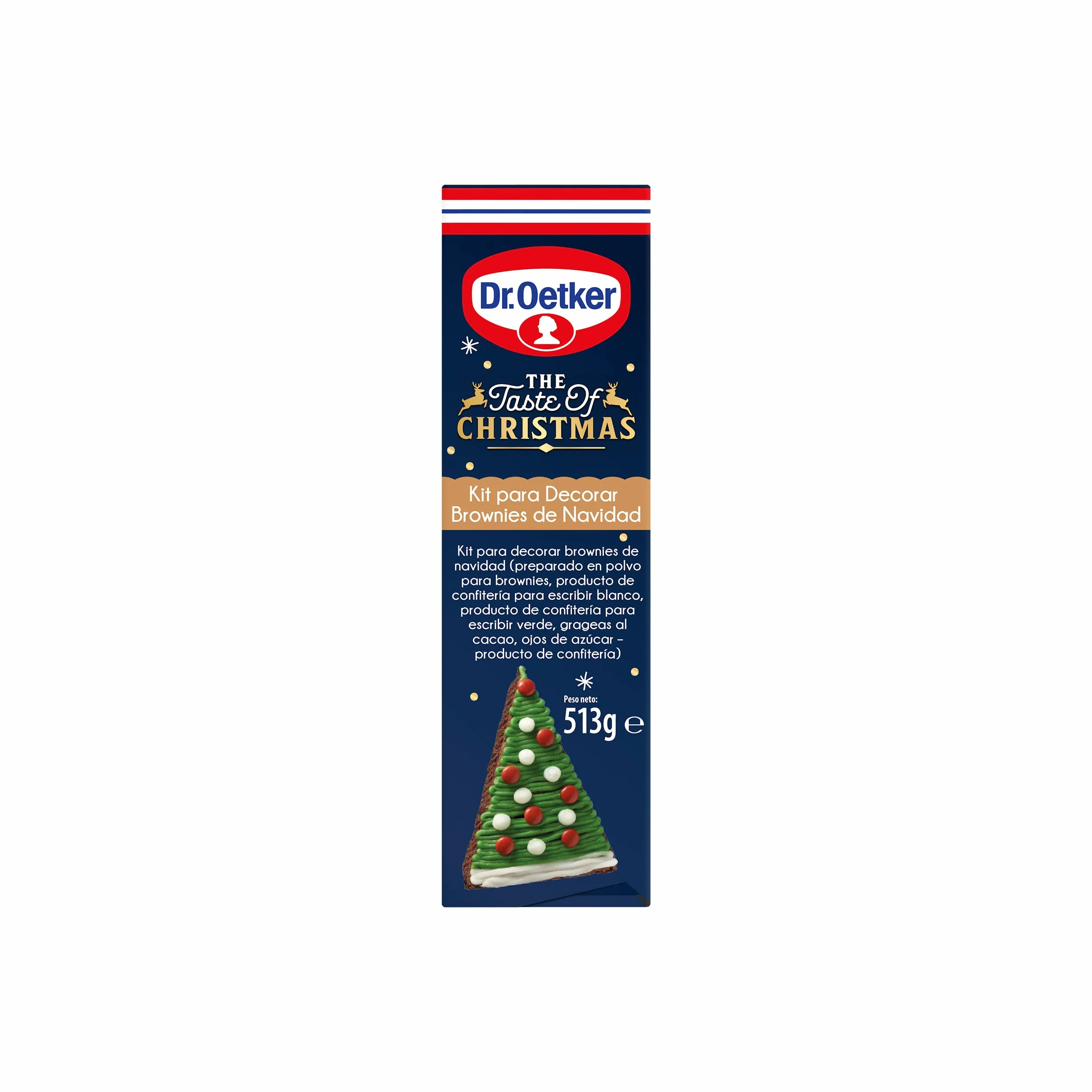 DR. OETKER Kit Brownies Navidad 513 g Intenso Sabor a Chocolate
