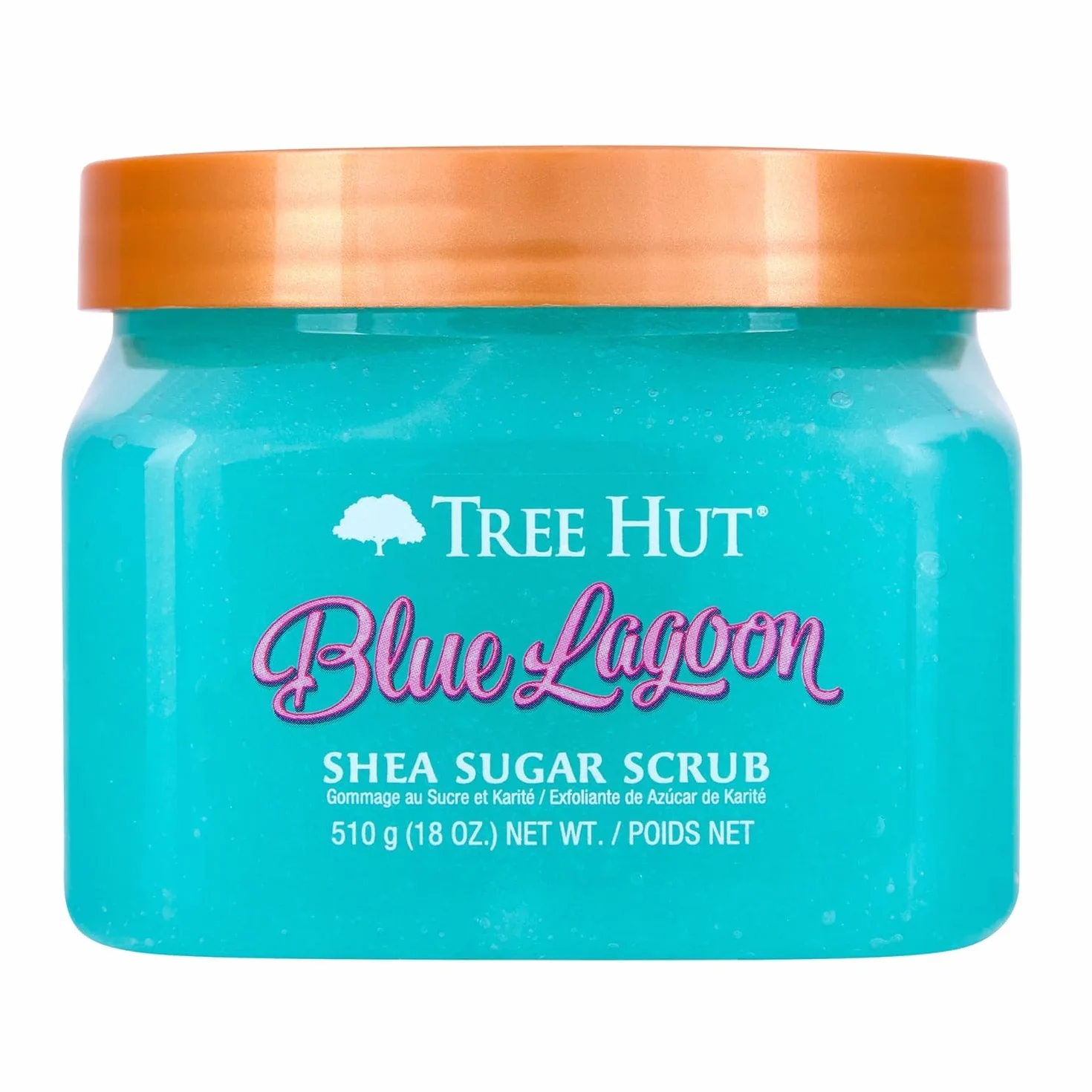 Tree Hut Blue Lagoon Exfoliante de azúcar de karité 18 onzas exfoliante corporal hidratante