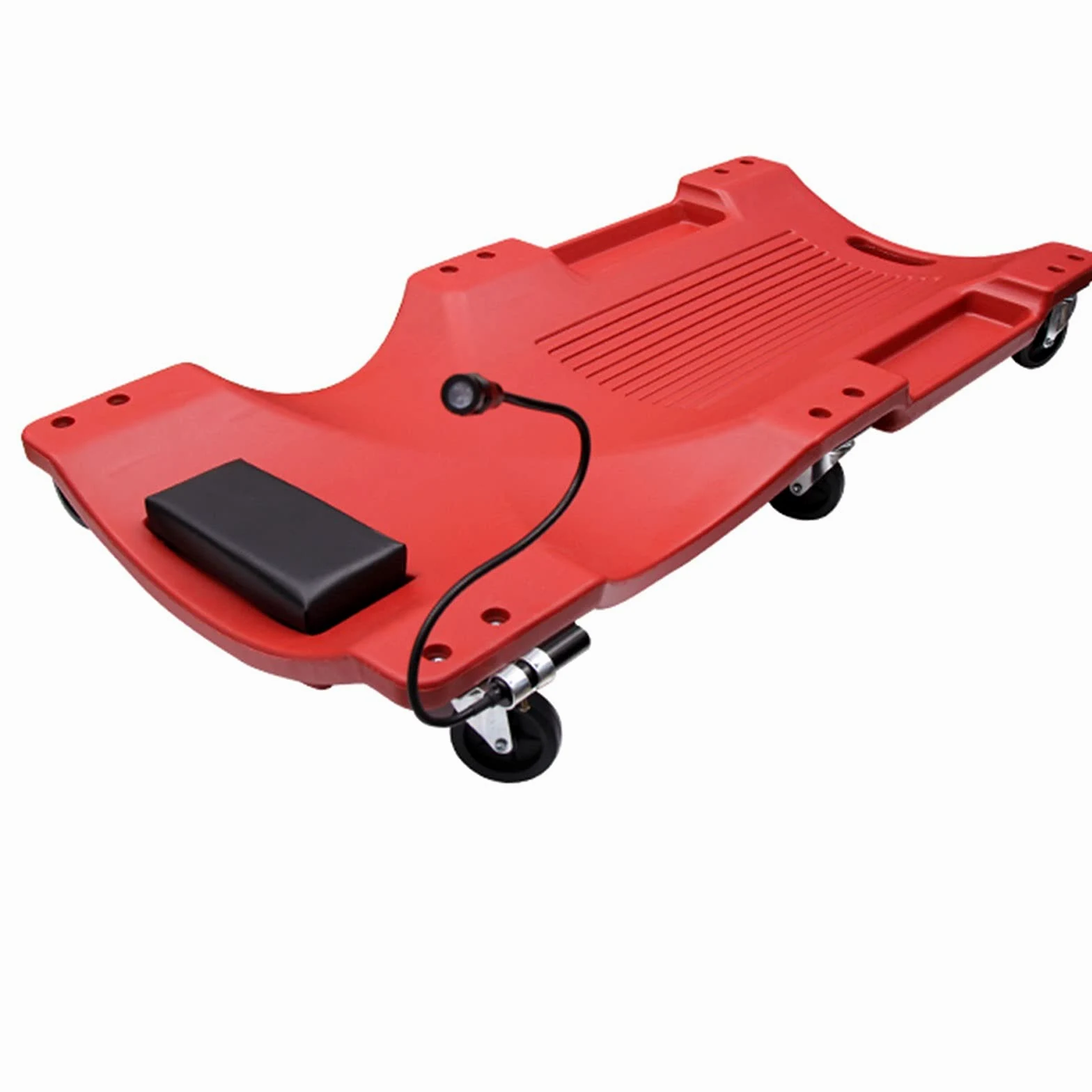 Camilla Plástica De 40 Pulgadas, Cubierta Ergonómica Con Luces LED, Mango Portátil Y Corredor Universal Flexible, Camilla Mecanico Adecuada Para El Taller De Reparación De Automóviles ( Color : Red )