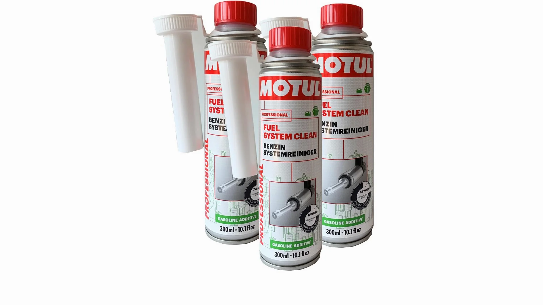 MOTUL Aditivo Combustible Gasolina Professional Fuel System Clean 300 ml (Formula Mejorada 2018), Oferta 3 envases