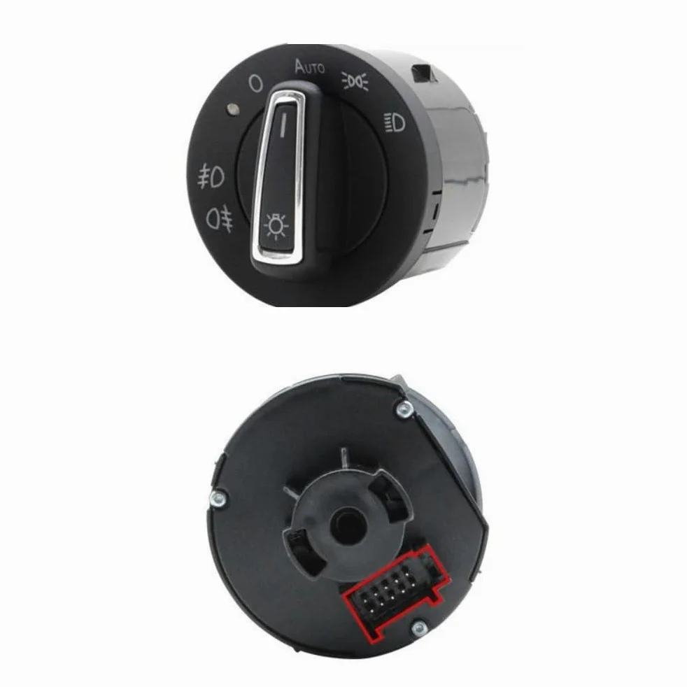 Mando De Faros Delanteros Compatible con VW Touareg 7L Mk1 2003 2004 2005 2006 2007 2008 2009 2010. Interruptor Automático De Faros Delanteros. Accesorios para Control De Luces.